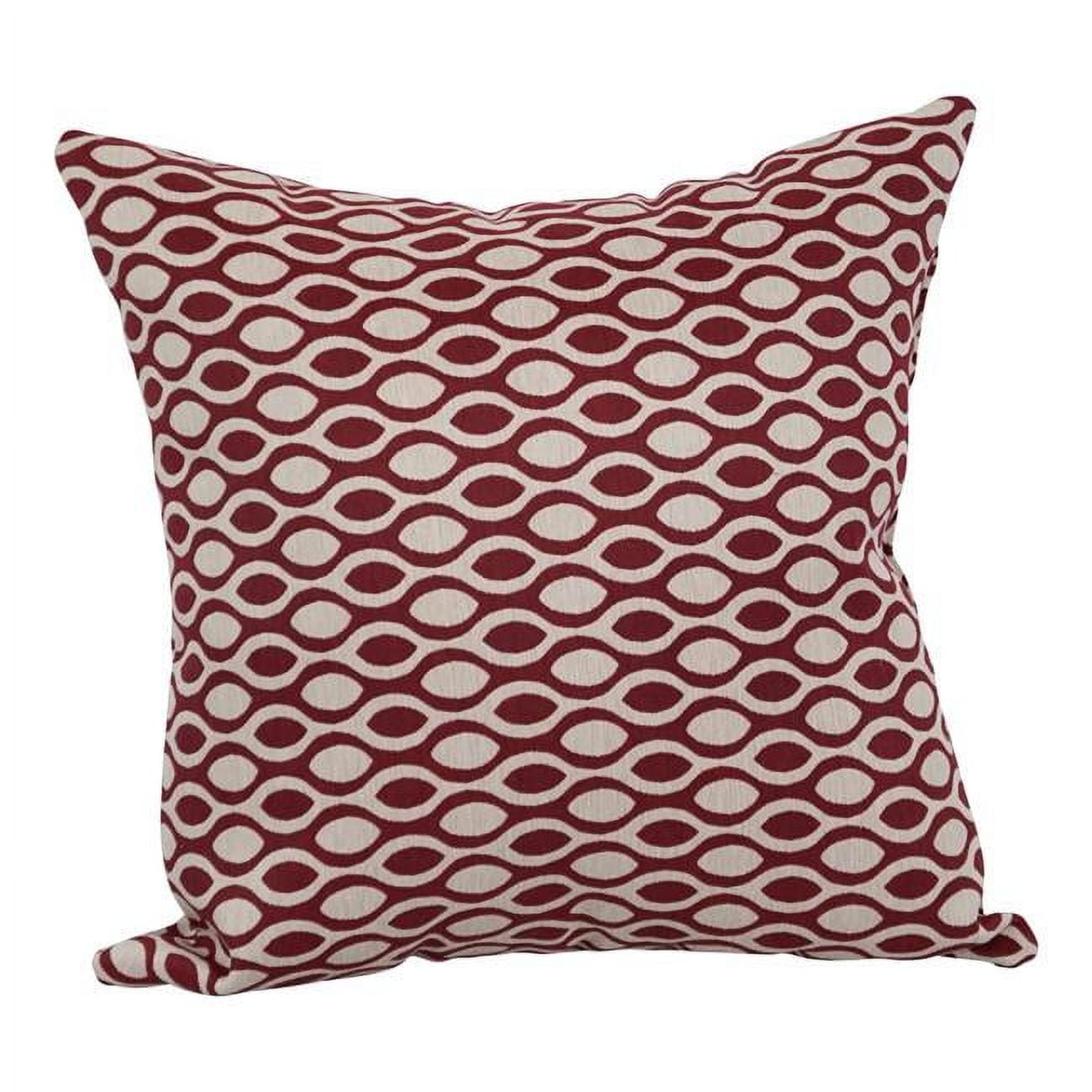 9910-S1-ID-118 17 in. Jacquard Throw Pillows with Inserts, Ozero Wine