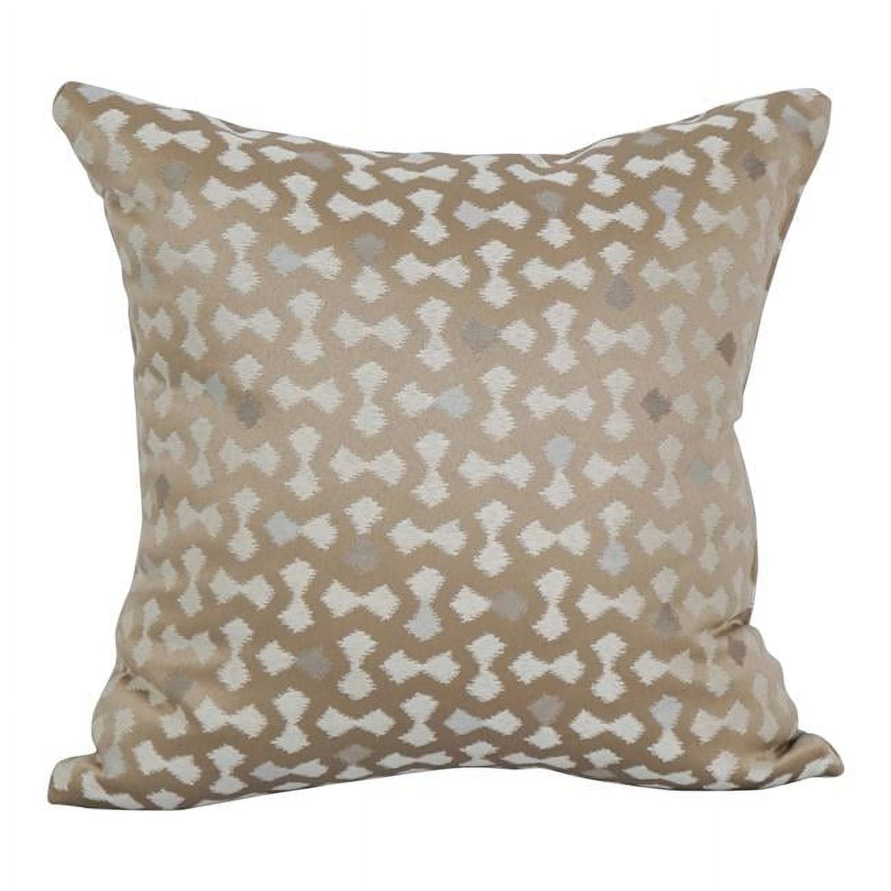 9910-S1-ID-123 17 in. Jacquard Throw Pillows with Inserts, Talamols Camel