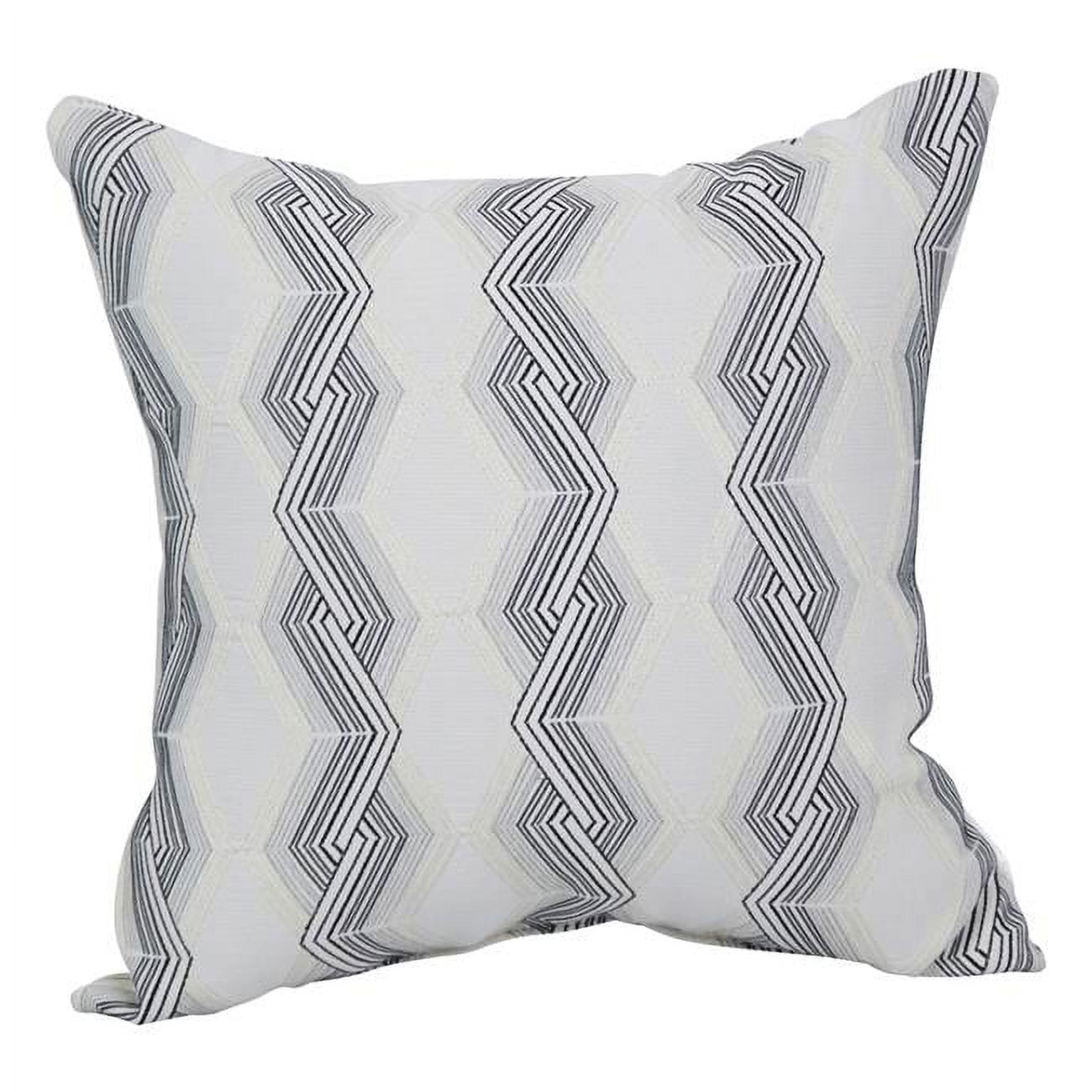 9910-S1-ID-133 17 in. Jacquard Throw Pillows with Inserts, Zae Granit