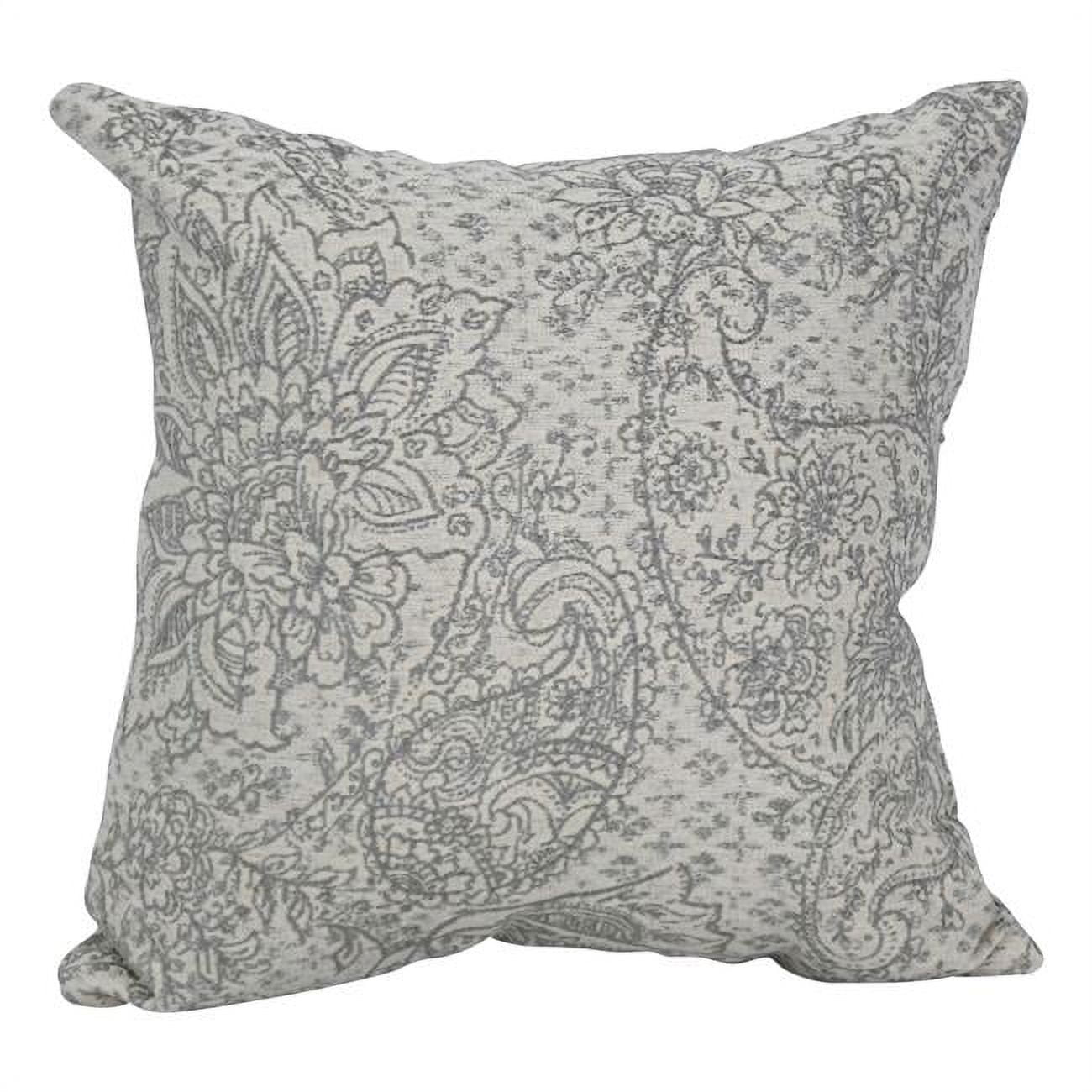 9910-S1-ID-140 17 in. Jacquard Throw Pillows with Inserts, Paislfrt Mica