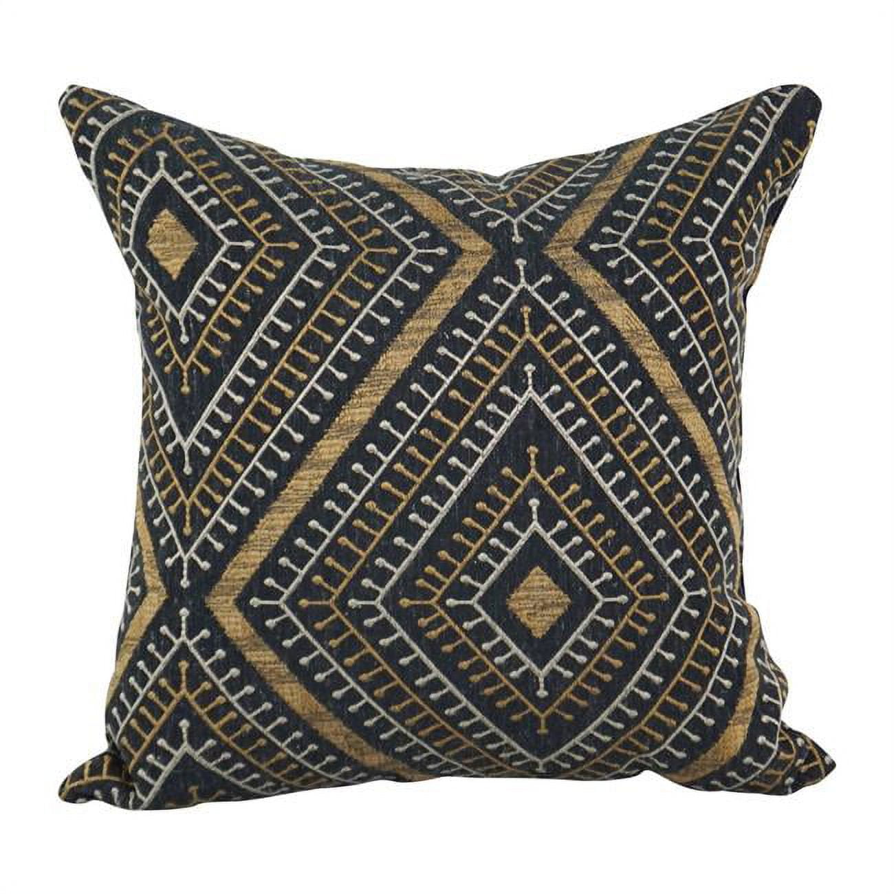 9910-S1-ID-142 17 in. Jacquard Throw Pillows with Inserts, Tupelo Earth