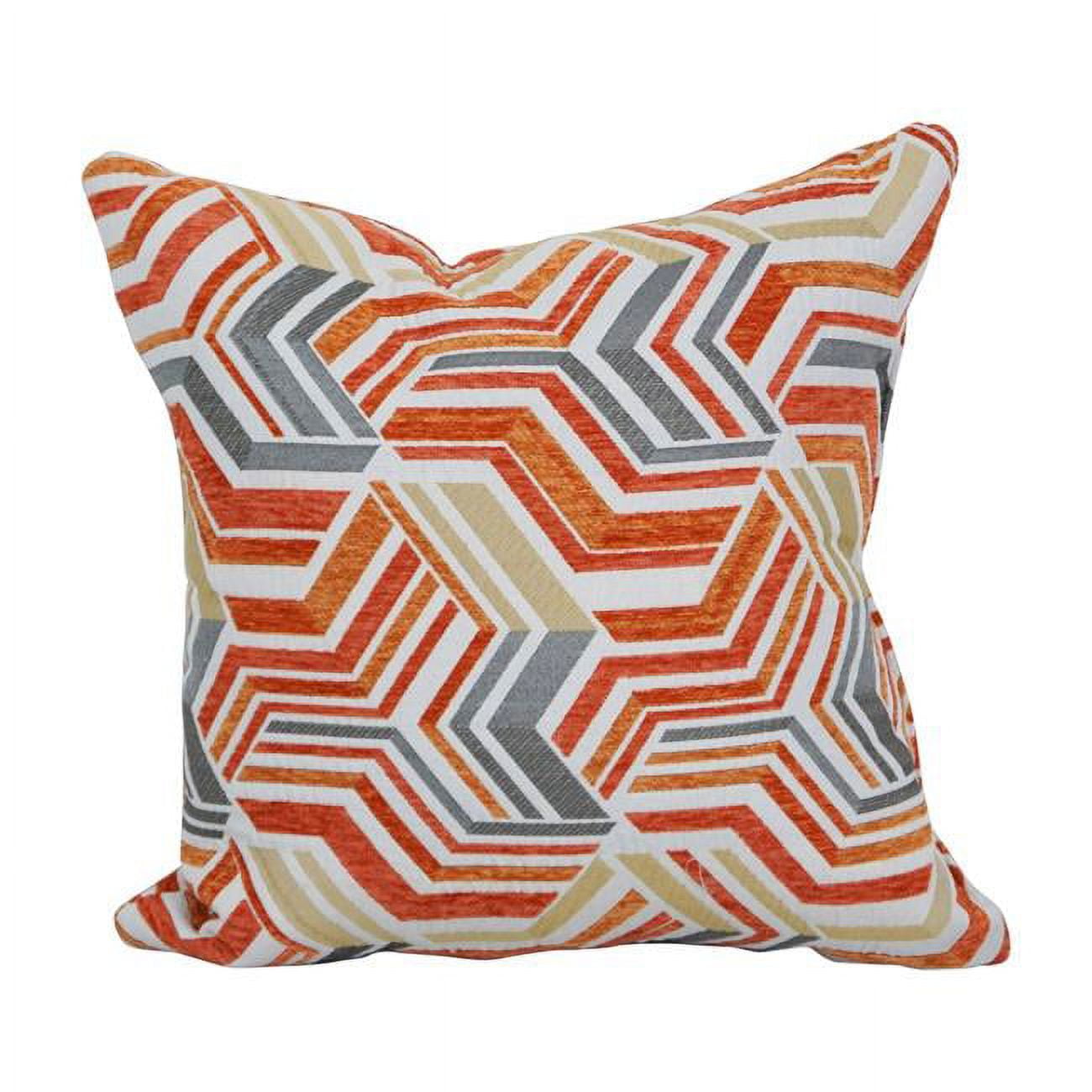 9910-S1-ID-149 17 in. Jacquard Throw Pillows with Inserts, Zucchini Tanger