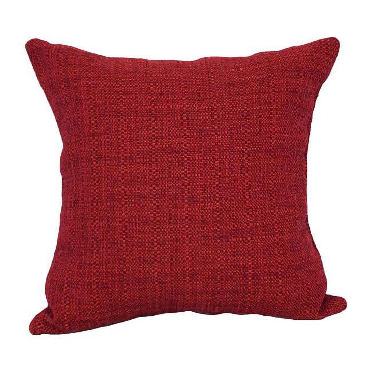 9910-S1-ID-164 17 in. Jacquard Throw Pillows with Inserts, Welby Pimento