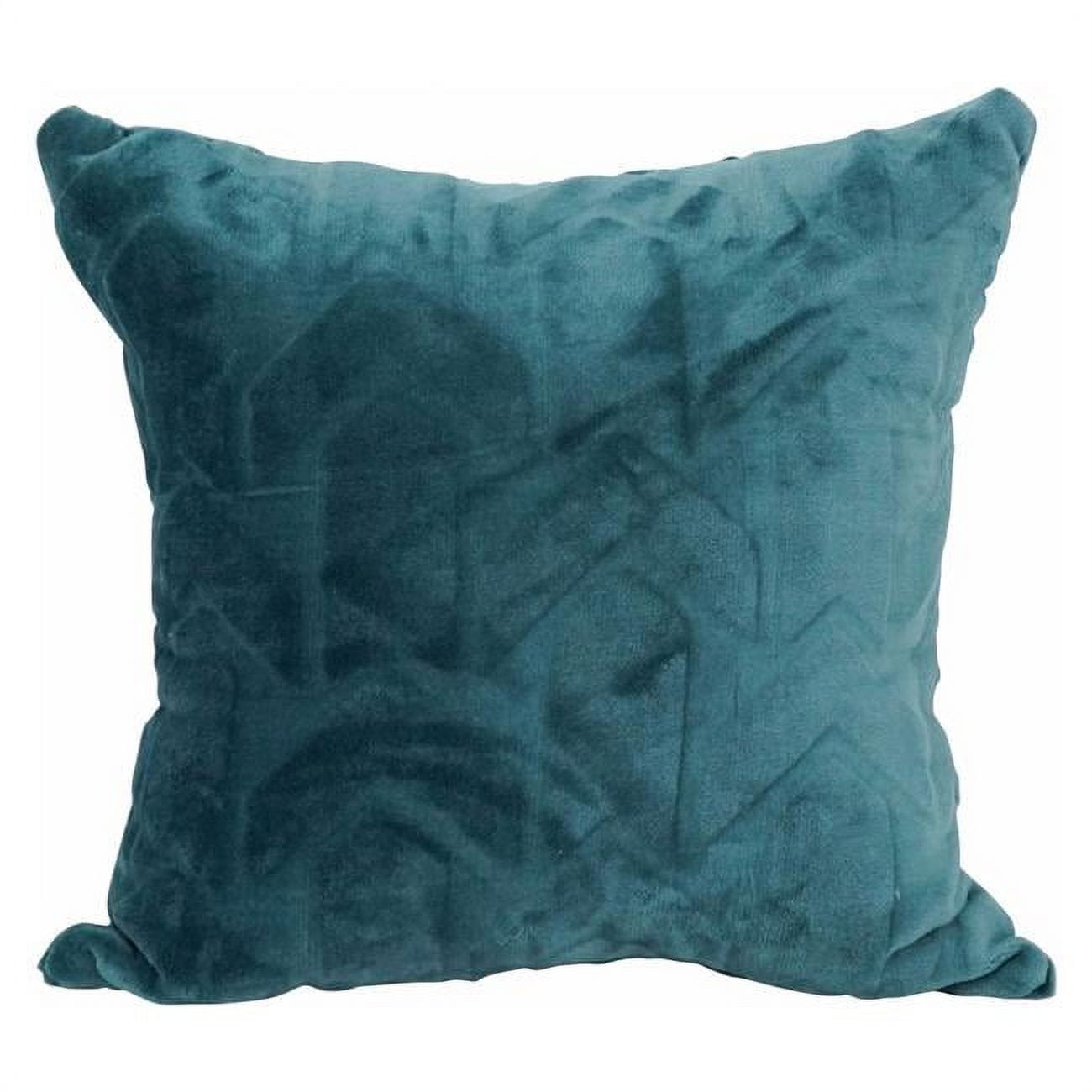 9910-S1-ID-152 17 in. Jacquard Throw Pillows with Inserts, Agora Teal