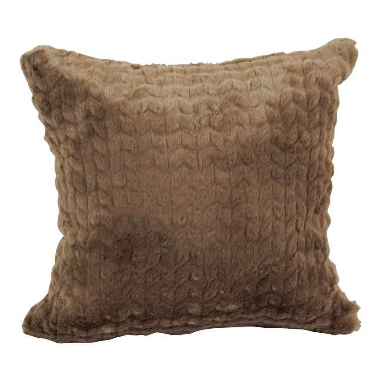 9910-S1-ID-153 17 in. Jacquard Throw Pillows with Inserts, Dainty Mocha