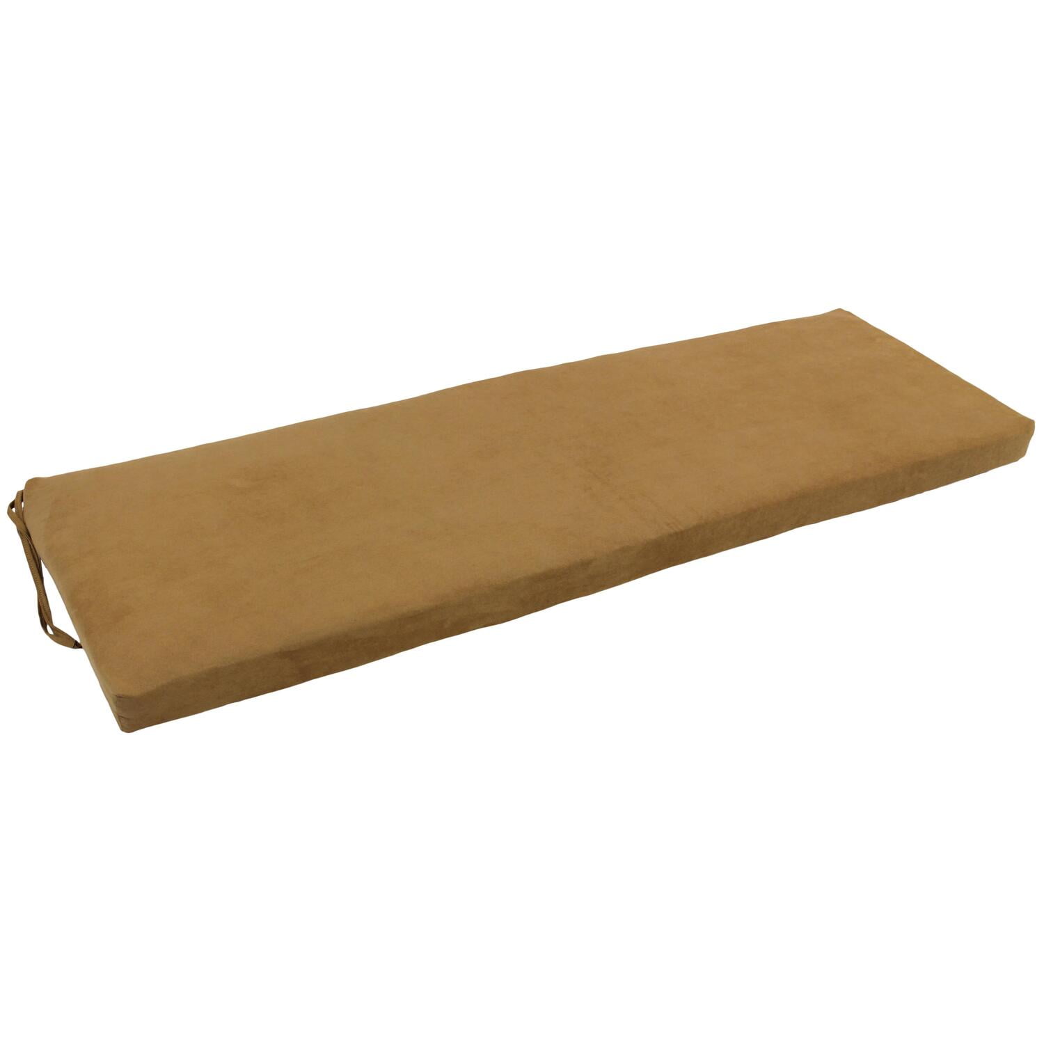 960X19-MS-CM 60 x 19 in. Solid Microsuede Bench Cushion, Camel