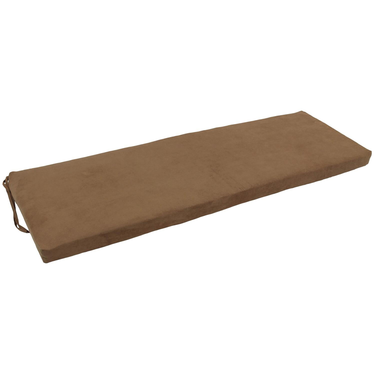 960X19-MS-SB 60 x 19 in. Solid Microsuede Bench Cushion, Saddle Brown