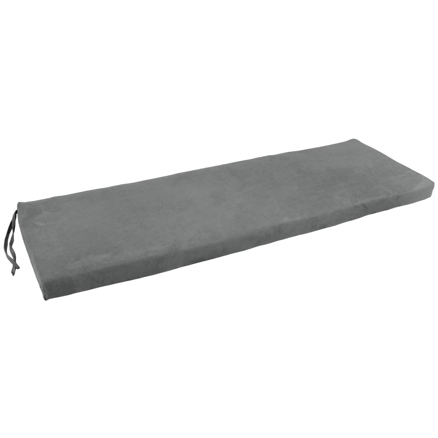 960X19-MS-GY 60 x 19 in. Solid Microsuede Bench Cushion, Steel Grey