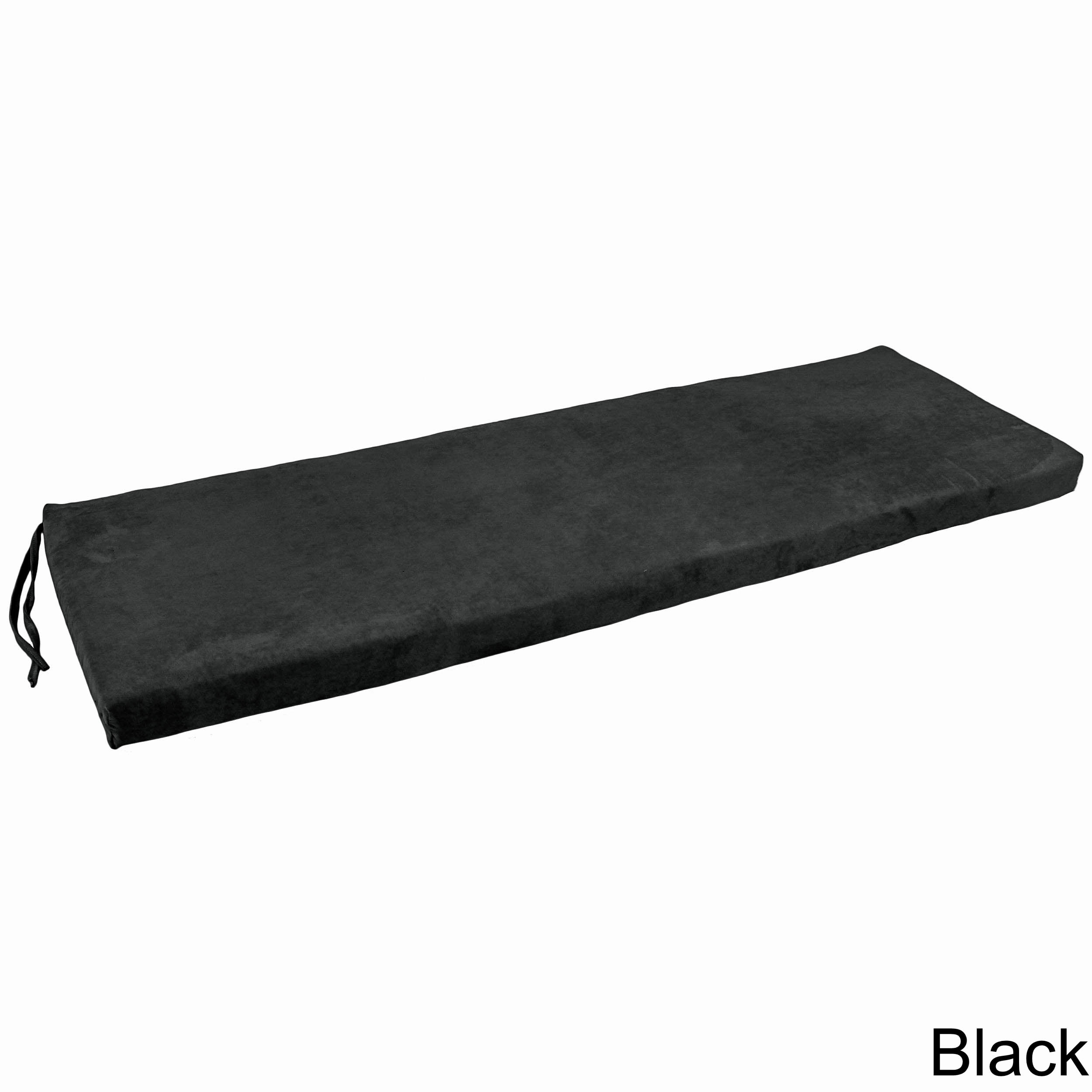 960X19-MS-BK 60 x 19 in. Solid Microsuede Bench Cushion, Black