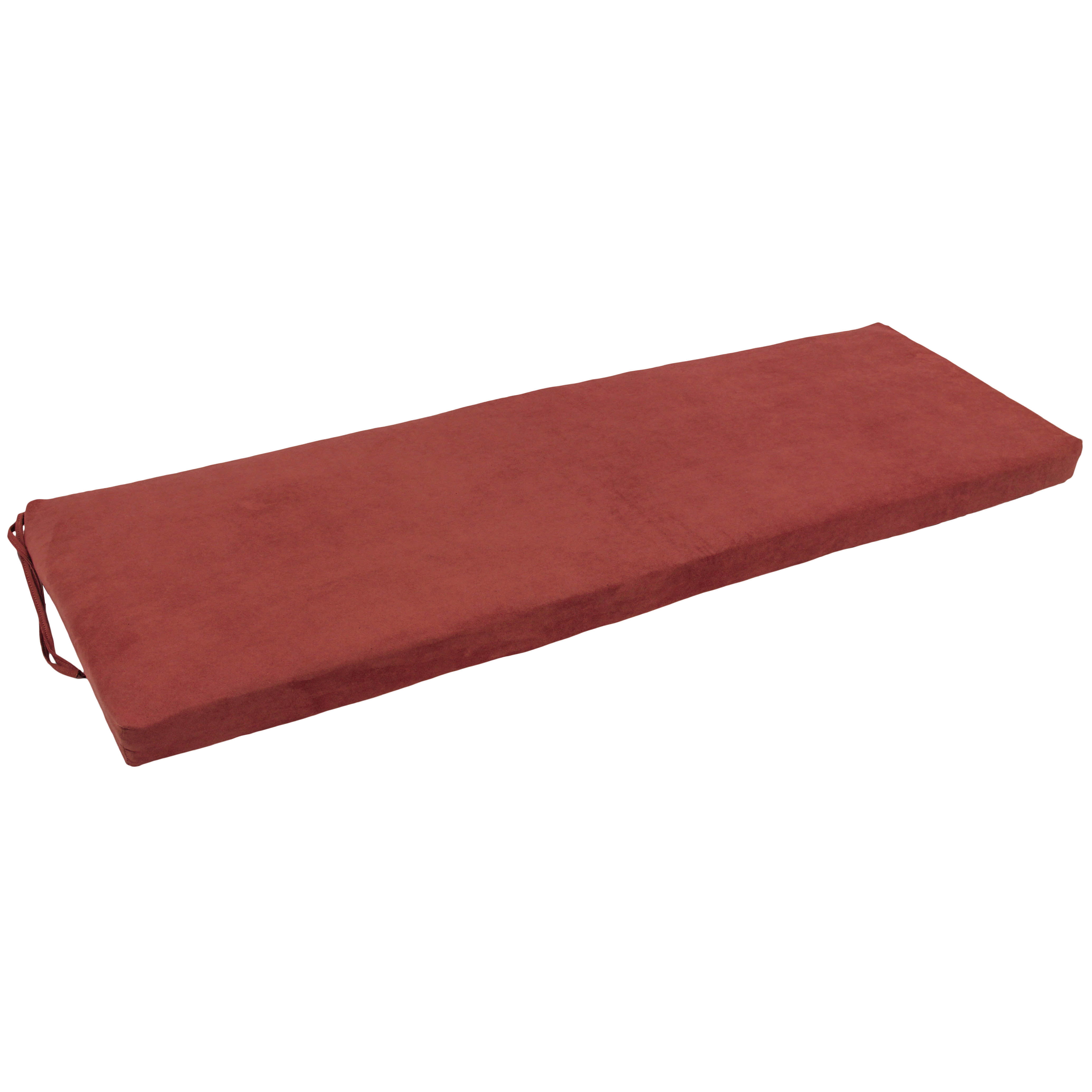 960X19-MS-RW 60 x 19 in. Solid Microsuede Bench Cushion, Red Wine