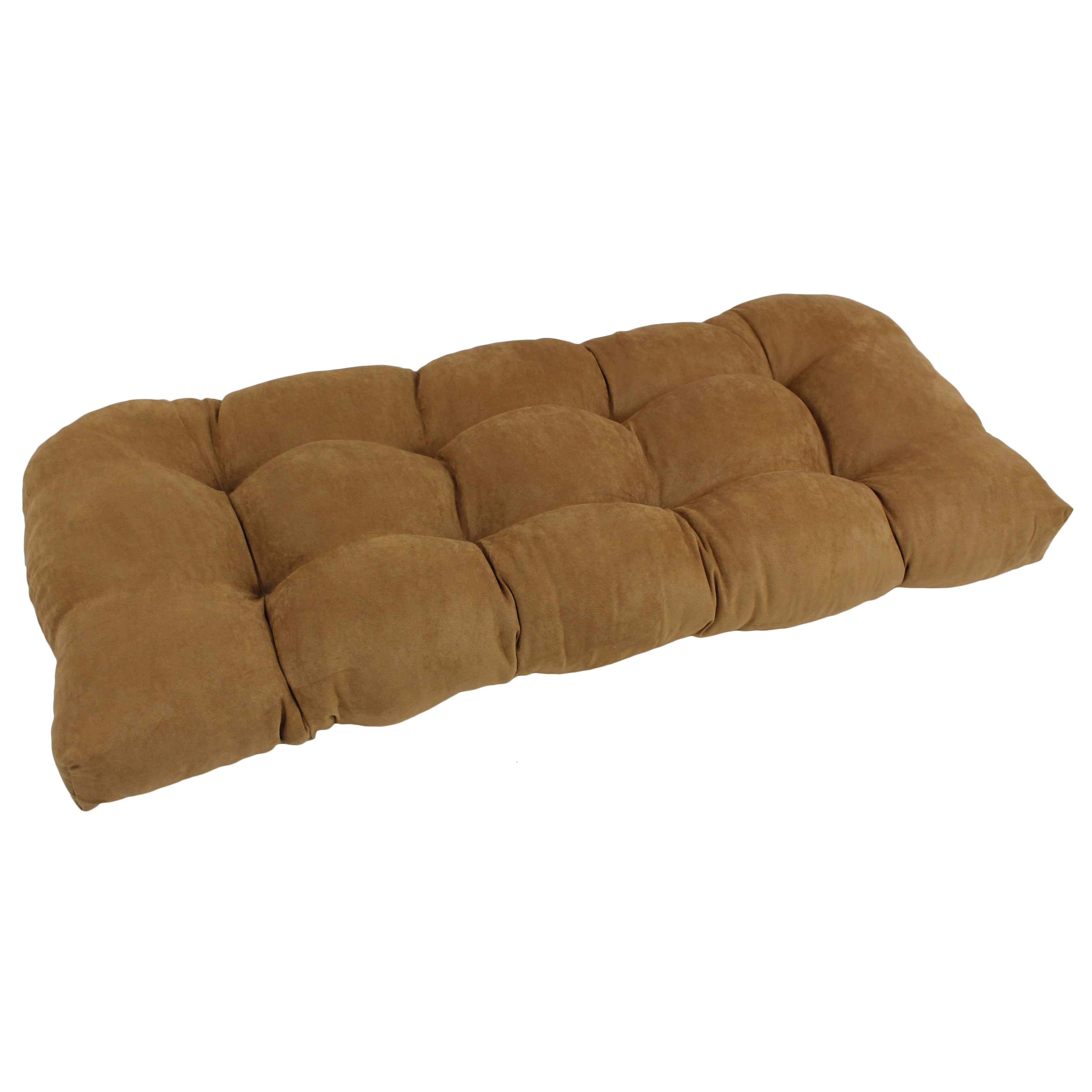 Picture of Blazing Needles 93180-LS-MS-CM 42 x 19 in. U-Shaped Microsuede Tufted Settee & Bench Cushion&#44; Camel
