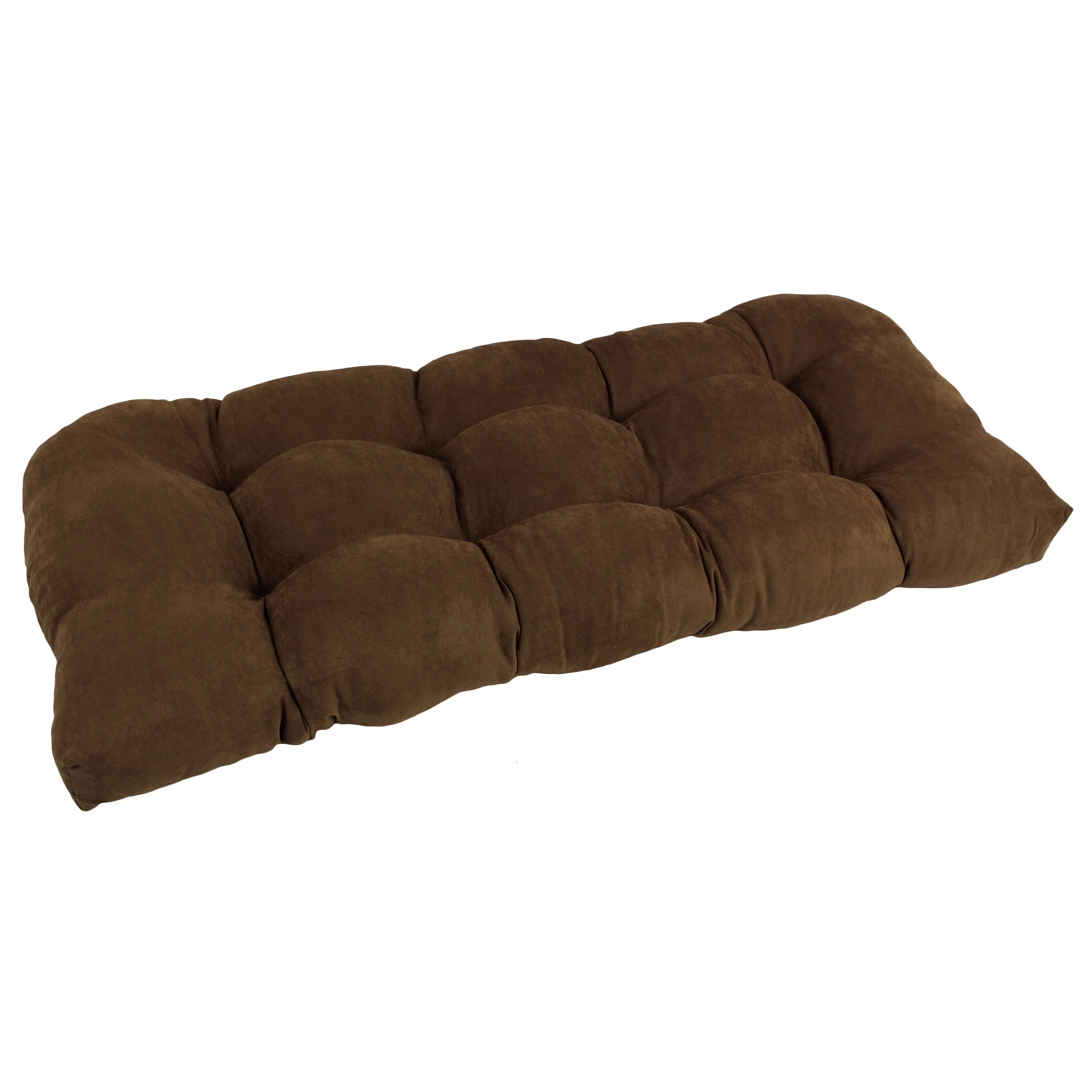Picture of Blazing Needles 93180-LS-MS-CH 42 x 19 in. U-Shaped Microsuede Tufted Settee & Bench Cushion&#44; Chocolate