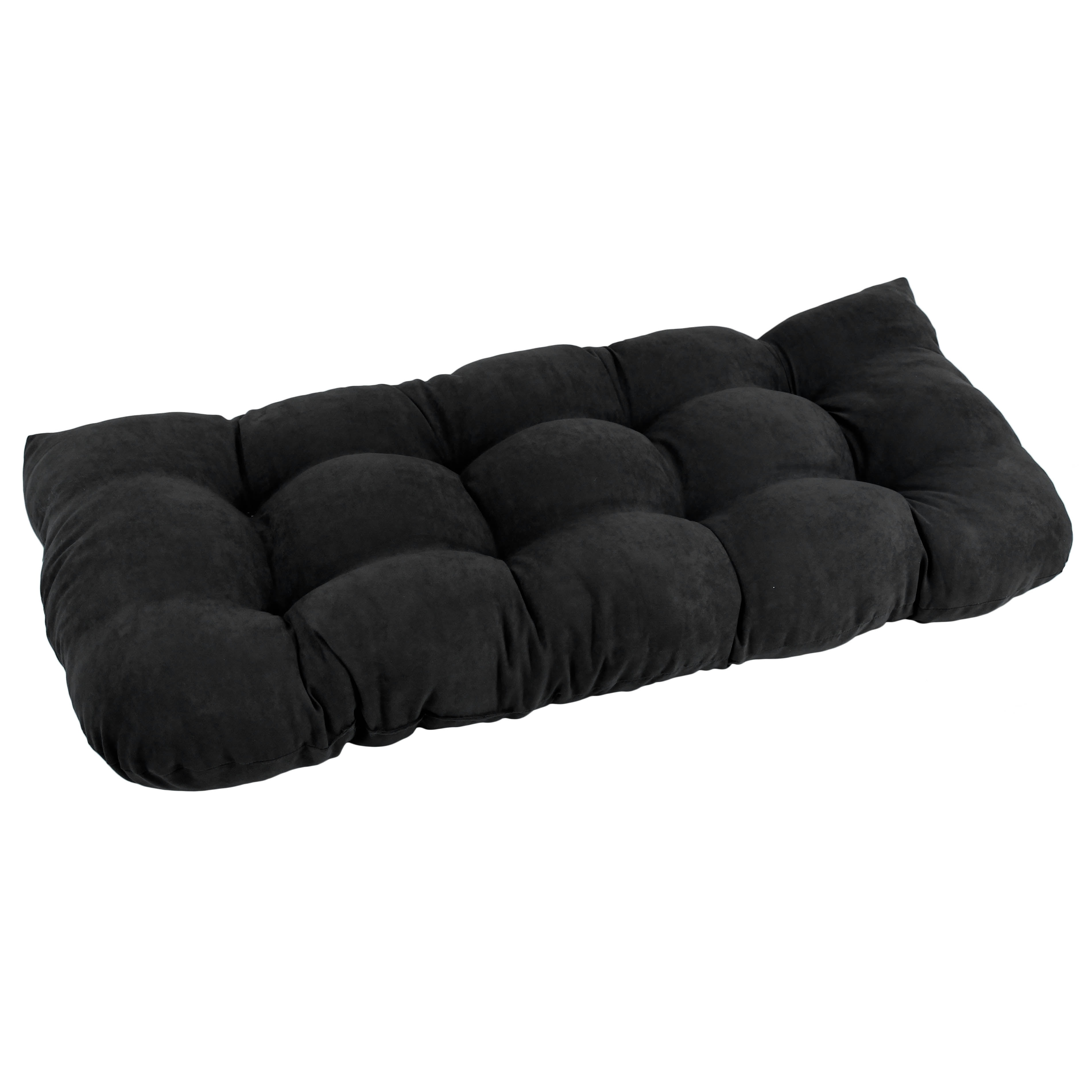 Picture of Blazing Needles 93180-LS-MS-BK 42 x 19 in. U-Shaped Microsuede Tufted Settee & Bench Cushion&#44; Black