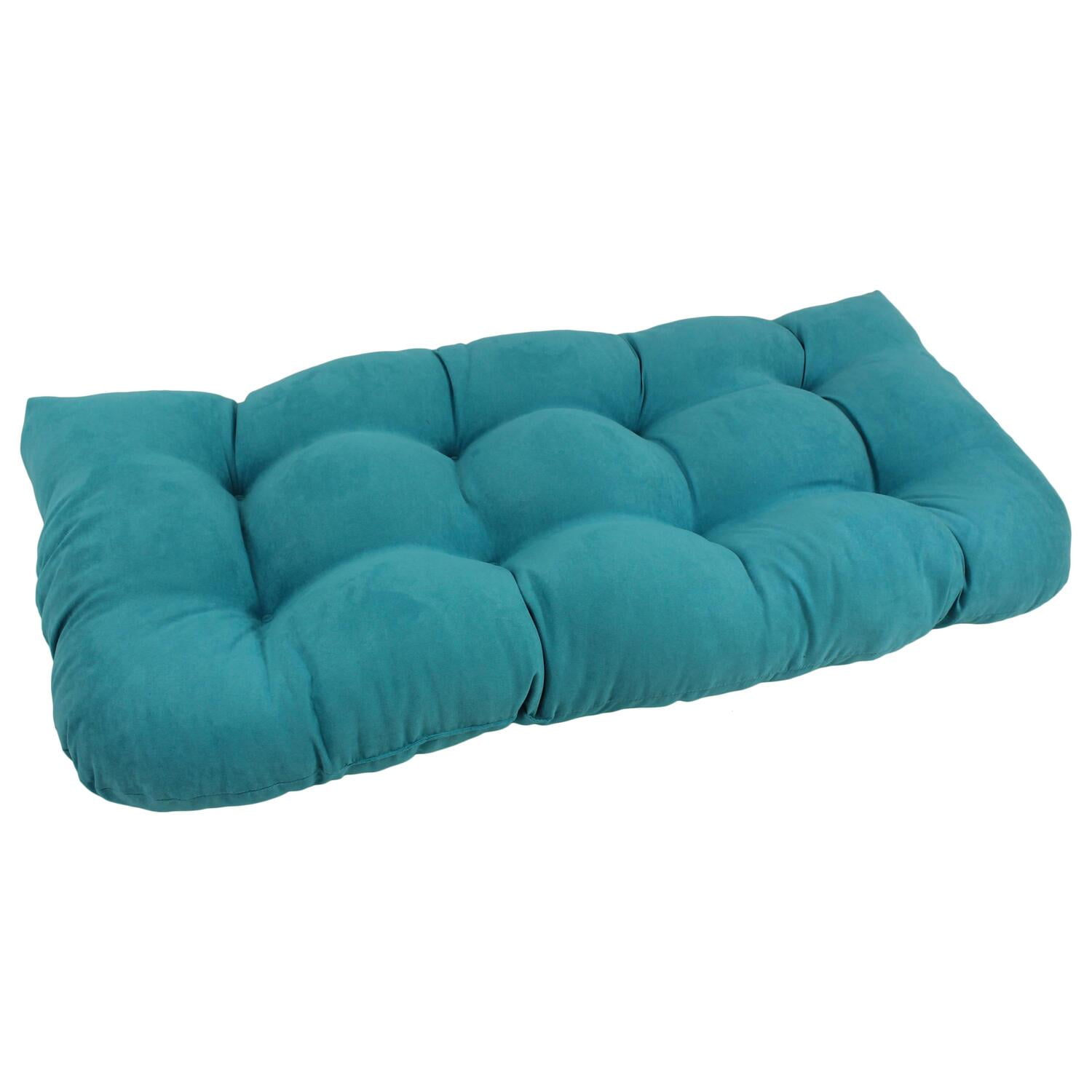 Picture of Blazing Needles 93180-LS-MS-AB 42 x 19 in. U-Shaped Microsuede Tufted Settee & Bench Cushion&#44; Aqua Blue