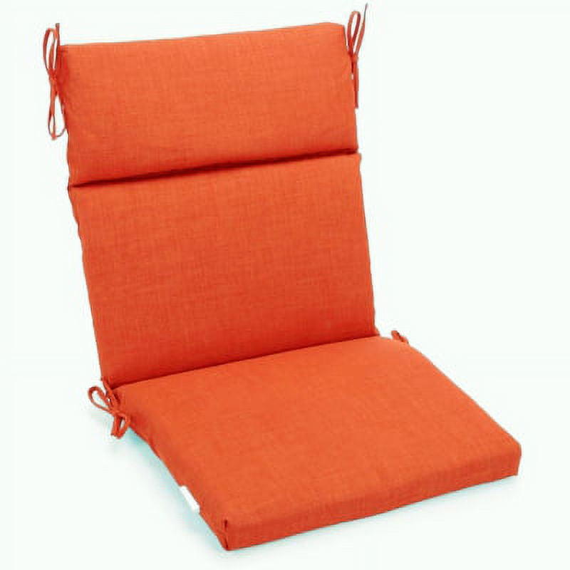 Picture of Blazing Needles 918X38FP-S1-REO-SOL-13 18 x 38 in. Spun Polyester Solid Outdoor Squared Chair Cushion, Tangerine Dream
