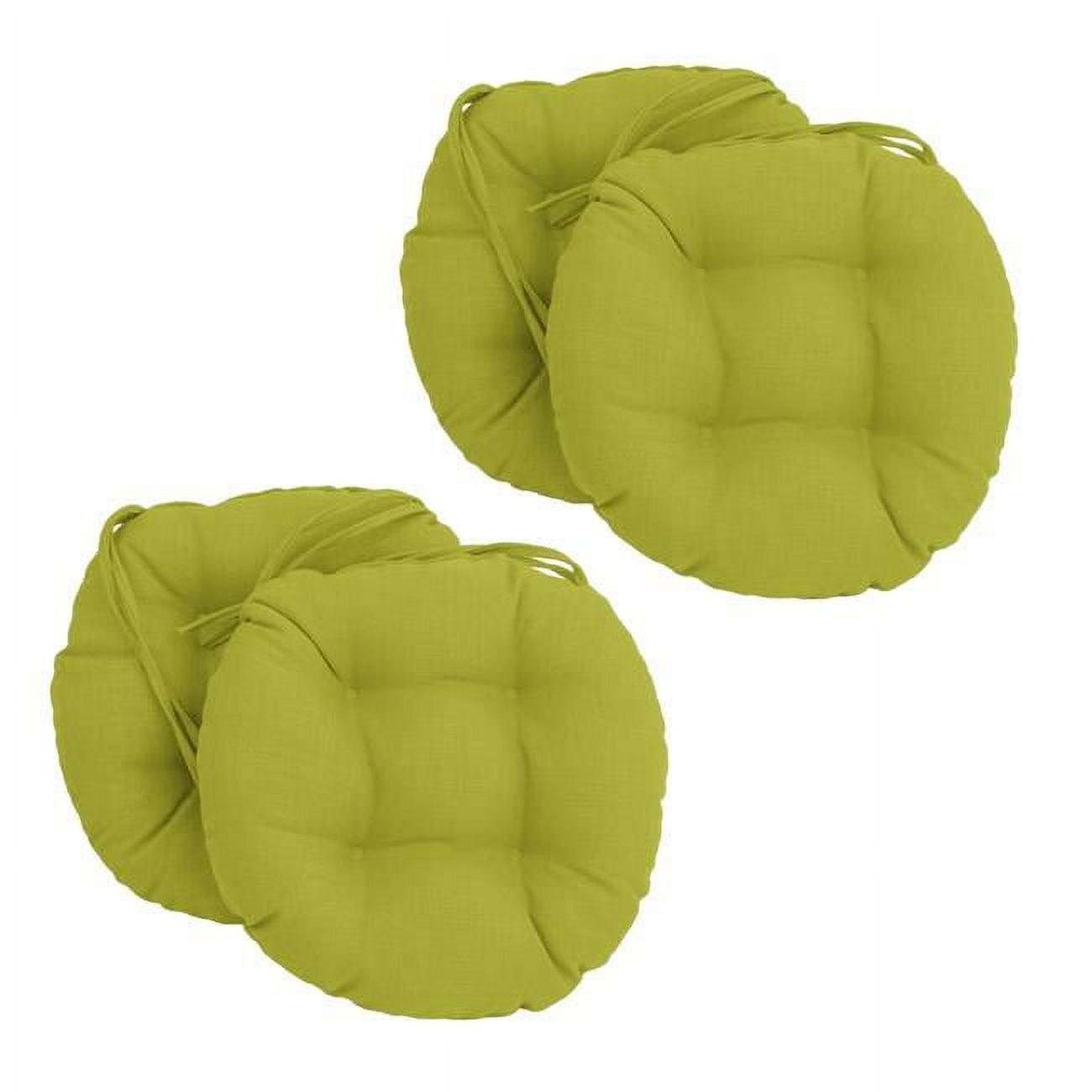 Picture of Blazing Needles 916X16RD-T-4CH-REO-SOL-01 16 in. Spun Polyester Solid Outdoor Round Tufted Chair Cushions&#44; Lime - Set of 4
