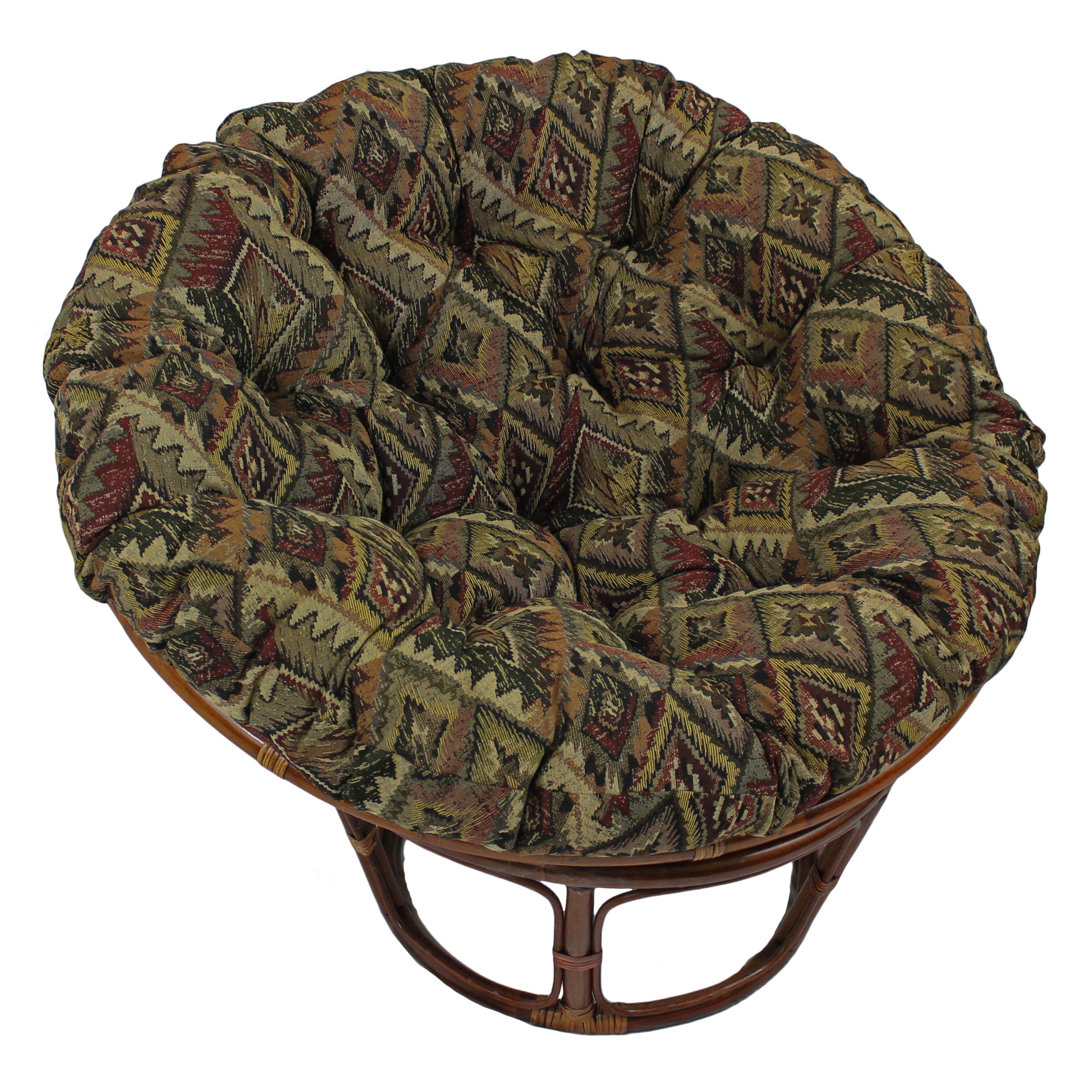 Picture of Blazing Needles 93302-52-TP-54 52 in. Patterned Tapestry Papasan Cushion&#44; San Carlos