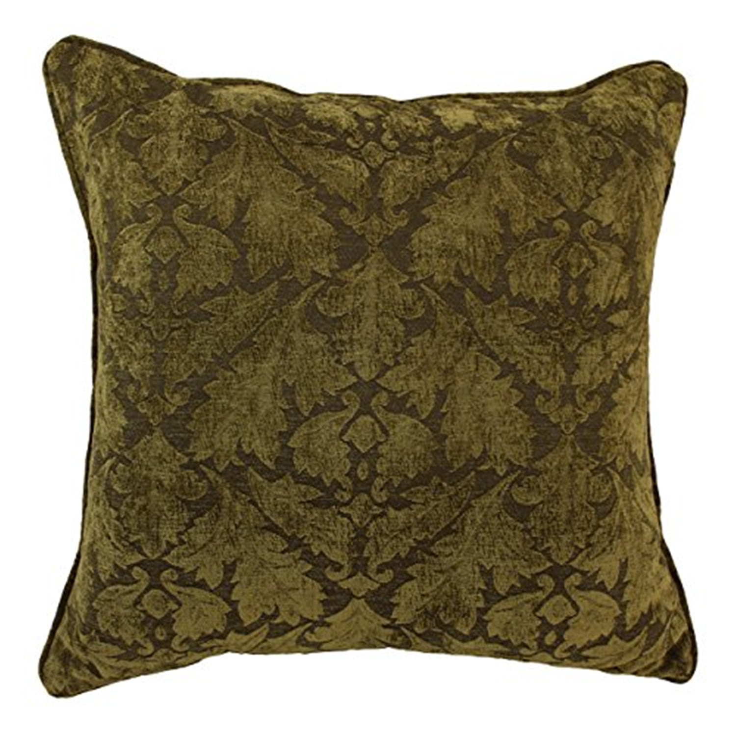 Picture of Blazing Needles 9813-CD-S1-JCH-CO-04 25 in. Double-Corded Patterned Tapestry Square Indoor Floor Pillow with Insert, Floral Beige Damask