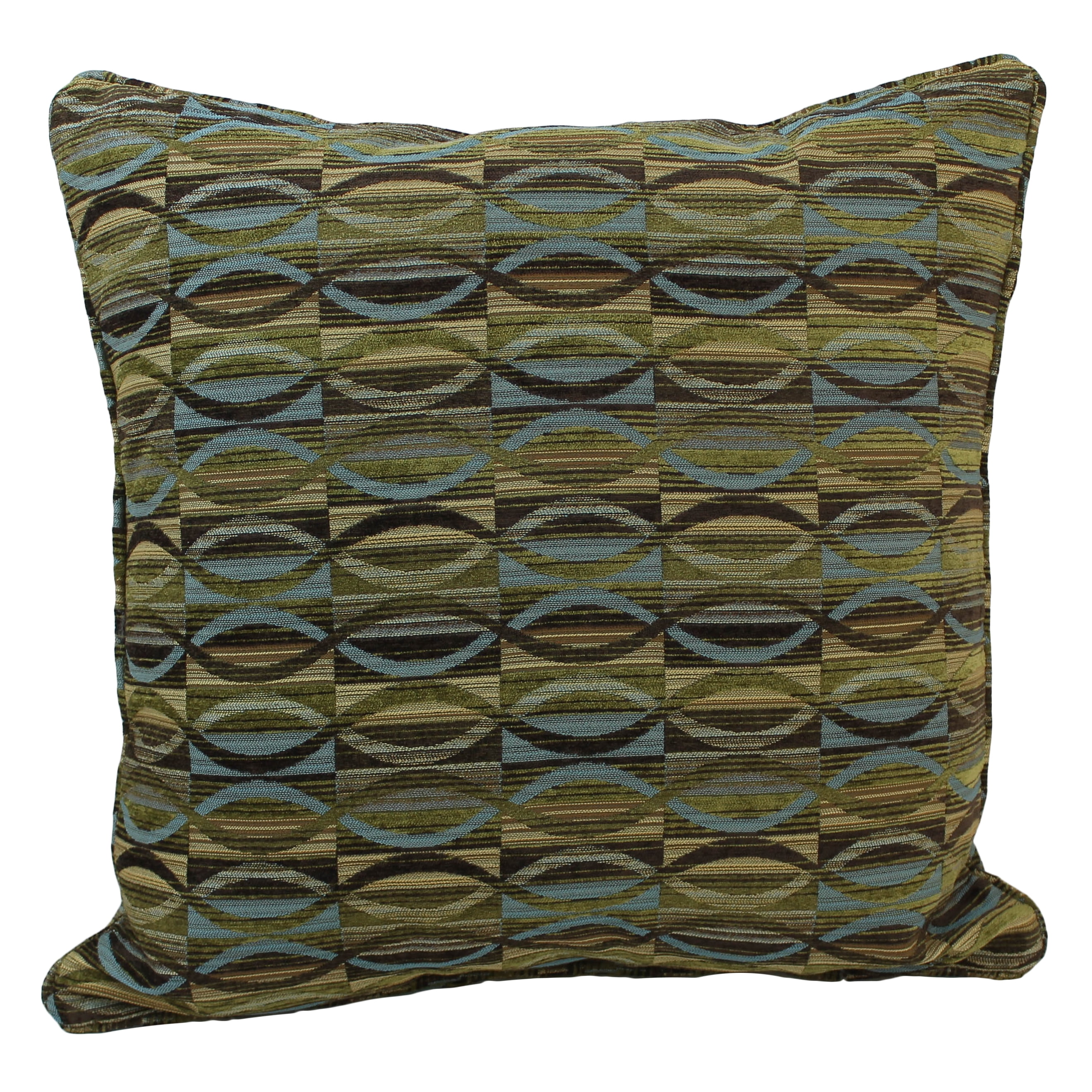 Picture of Blazing Needles 9813-CD-S1-JCH-CO-17 25 in. Double-Corded Patterned Tapestry Square Indoor Floor Pillow with Insert&#44; Earthen Waves