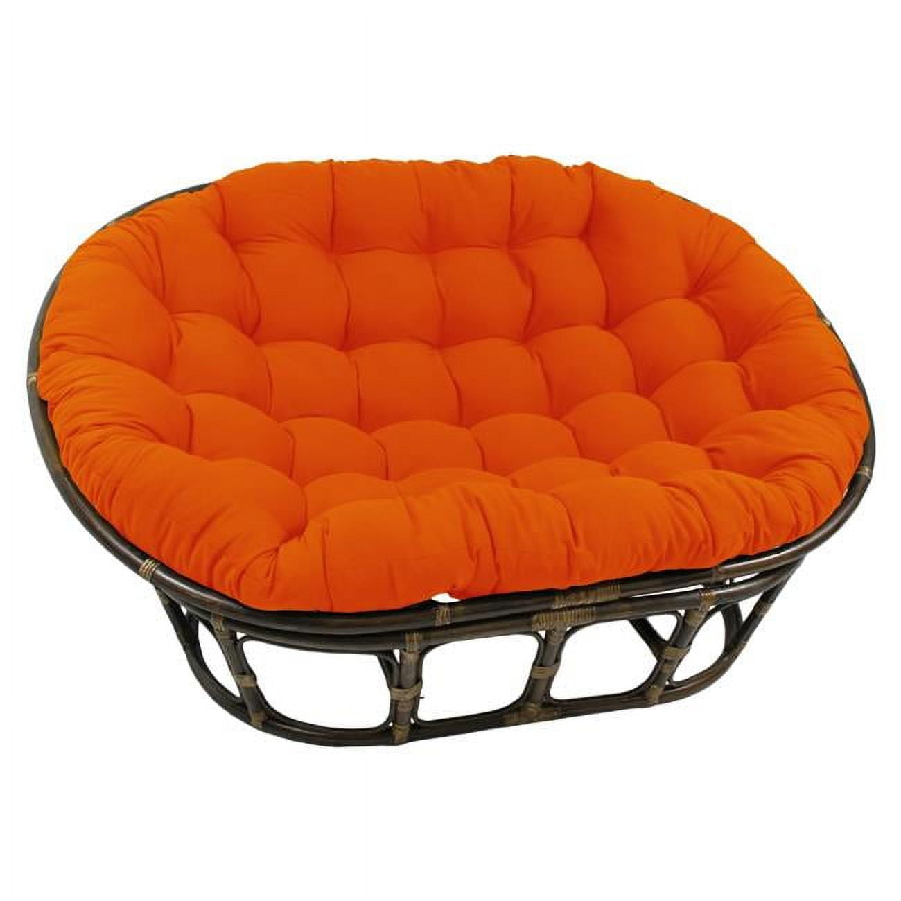 Picture of Blazing Needles 93304-TW-TD 65 x 48 in. Solid Twill Double Papasan Cushion, Tangerine Dream