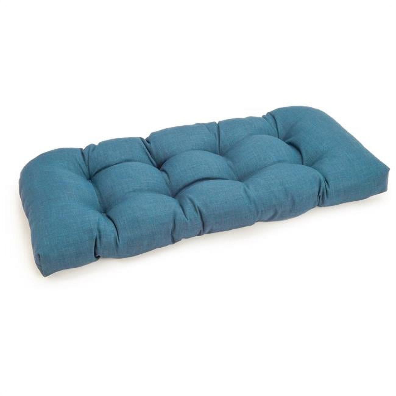 Picture of Blazing Needles 93180-LS-REO-SOL-16 42 x 19 in. U-Shaped Solid Spun Polyester Tufted Settee & Bench Cushion&#44; Sea Blue