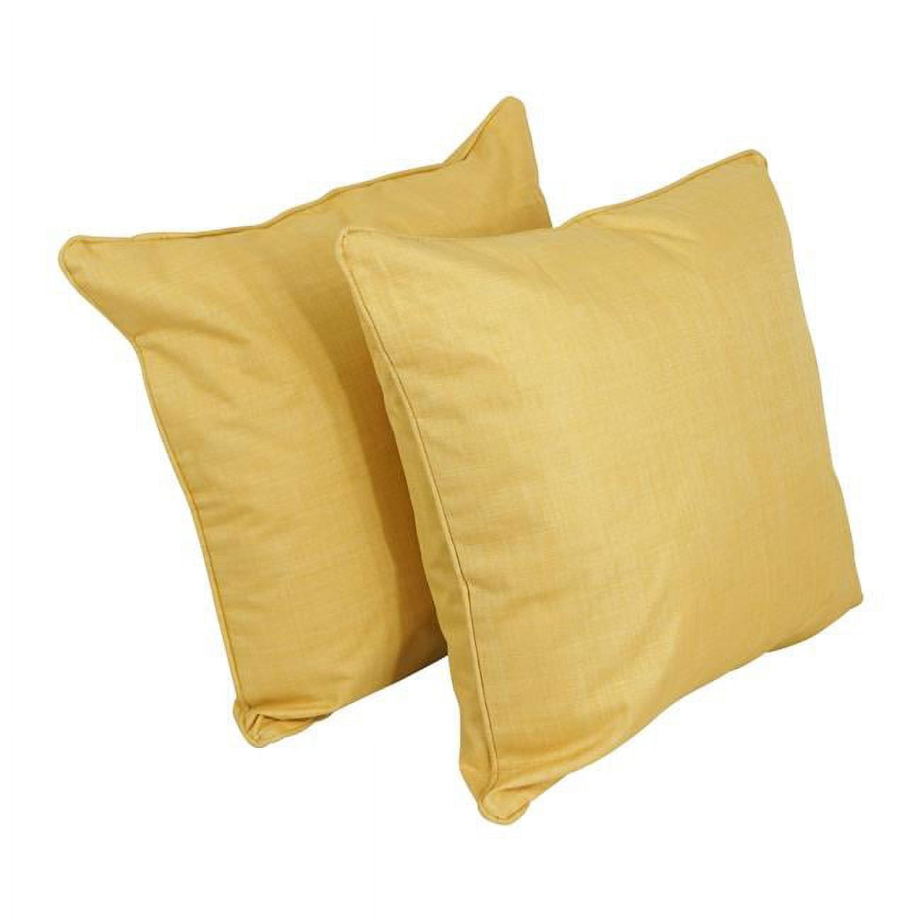 Picture of Blazing Needles 9813-CD-S2-REO-SOL-03 25 in. Double-Corded Spun Polyester Square Floor Pillows with Inserts, Lemon - Set of 2