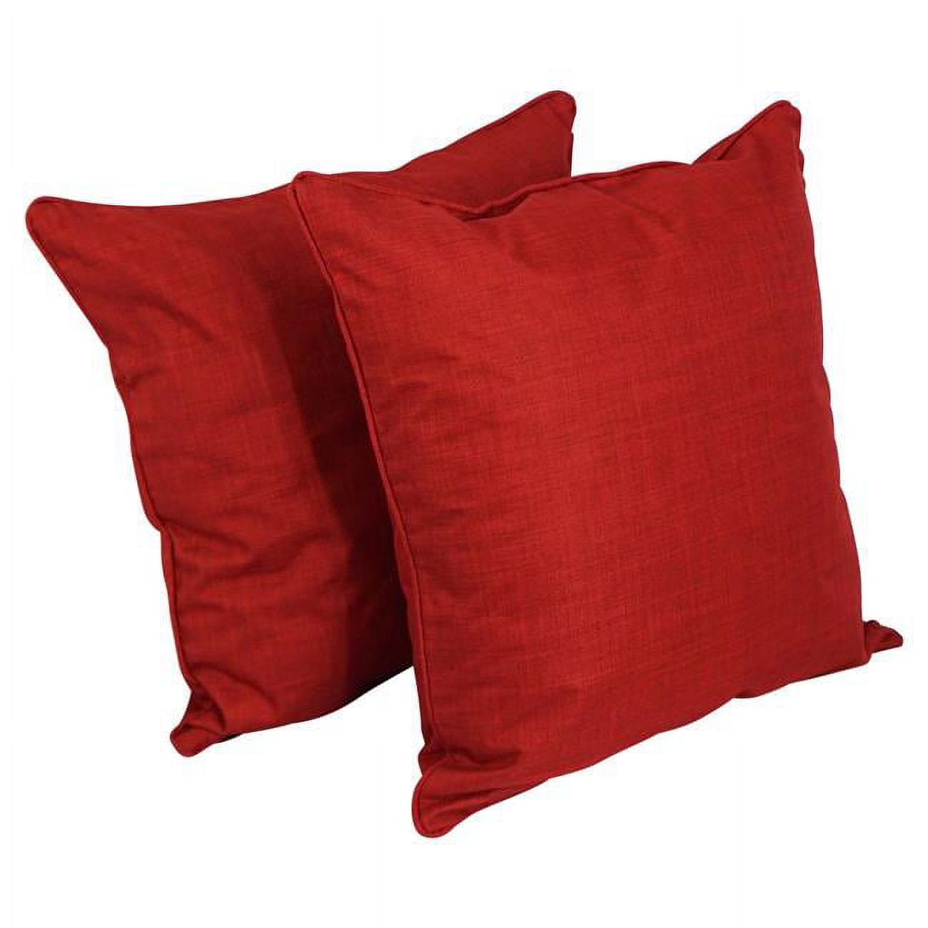 Picture of Blazing Needles 9813-CD-S2-REO-SOL-04 25 in. Double-Corded Spun Polyester Square Floor Pillows with Inserts&#44; Paprika - Set of 2