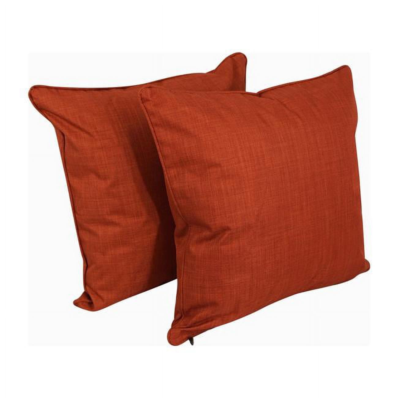 Picture of Blazing Needles 9813-CD-S2-REO-SOL-06 25 in. Double-Corded Spun Polyester Square Floor Pillows with Inserts&#44; Cinnamon - Set of 2