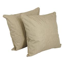 Picture of Blazing Needles 9813-CD-S2-REO-SOL-07 25 in. Double-Corded Spun Polyester Square Floor Pillows with Inserts&#44; Sandstone - Set of 2