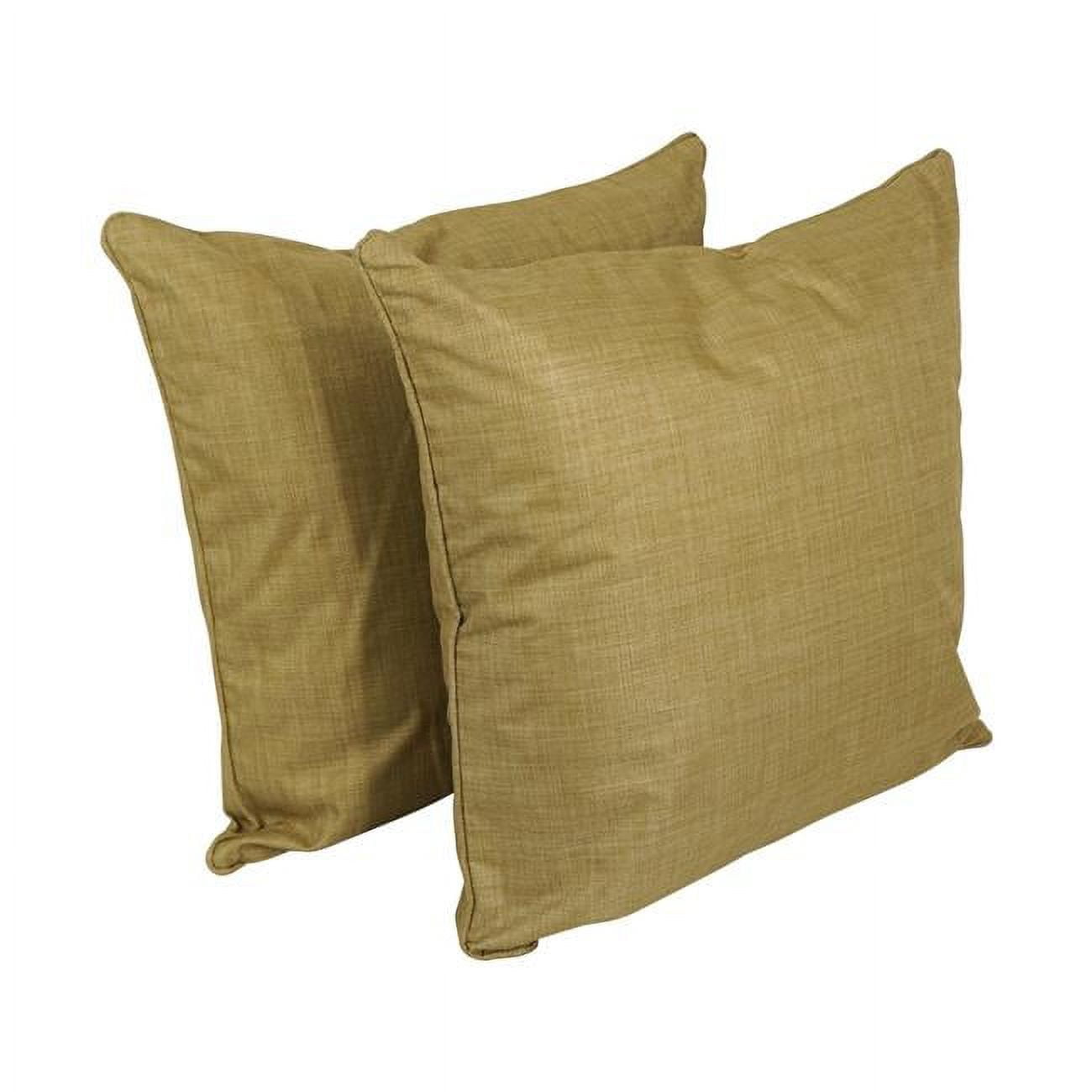 Picture of Blazing Needles 9813-CD-S2-REO-SOL-08 25 in. Double-Corded Spun Polyester Square Floor Pillows with Inserts&#44; Wheat - Set of 2