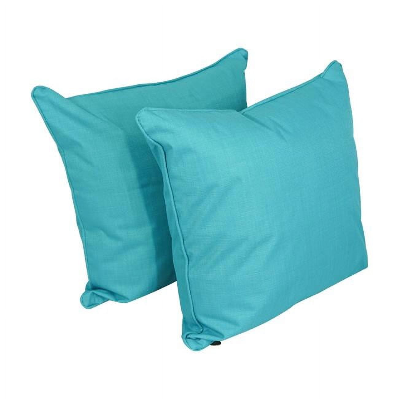 Picture of Blazing Needles 9813-CD-S2-REO-SOL-12 25 in. Double-Corded Spun Polyester Square Floor Pillows with Inserts&#44; Aqua Blue - Set of 2