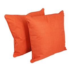 Picture of Blazing Needles 9813-CD-S2-REO-SOL-13 25 in. Double-Corded Spun Polyester Square Floor Pillows with Inserts&#44; Tangerine Dream - Set of 2
