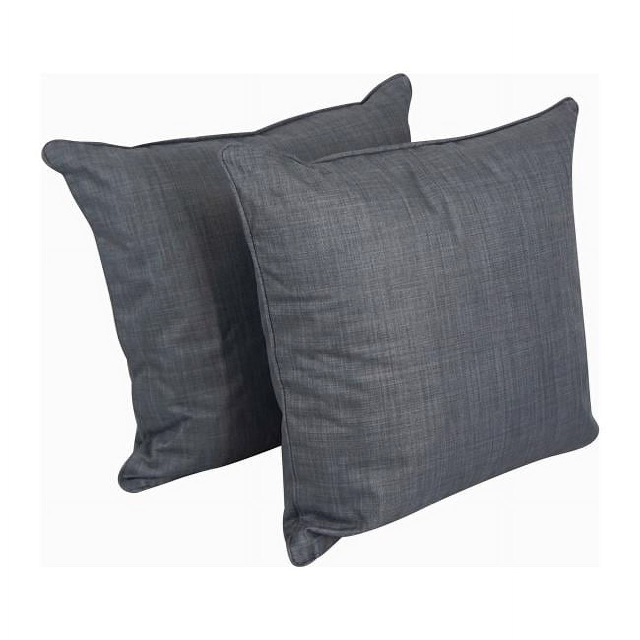 Picture of Blazing Needles 9813-CD-S2-REO-SOL-15 25 in. Double-Corded Spun Polyester Square Floor Pillows with Inserts&#44; Cool Gray - Set of 2