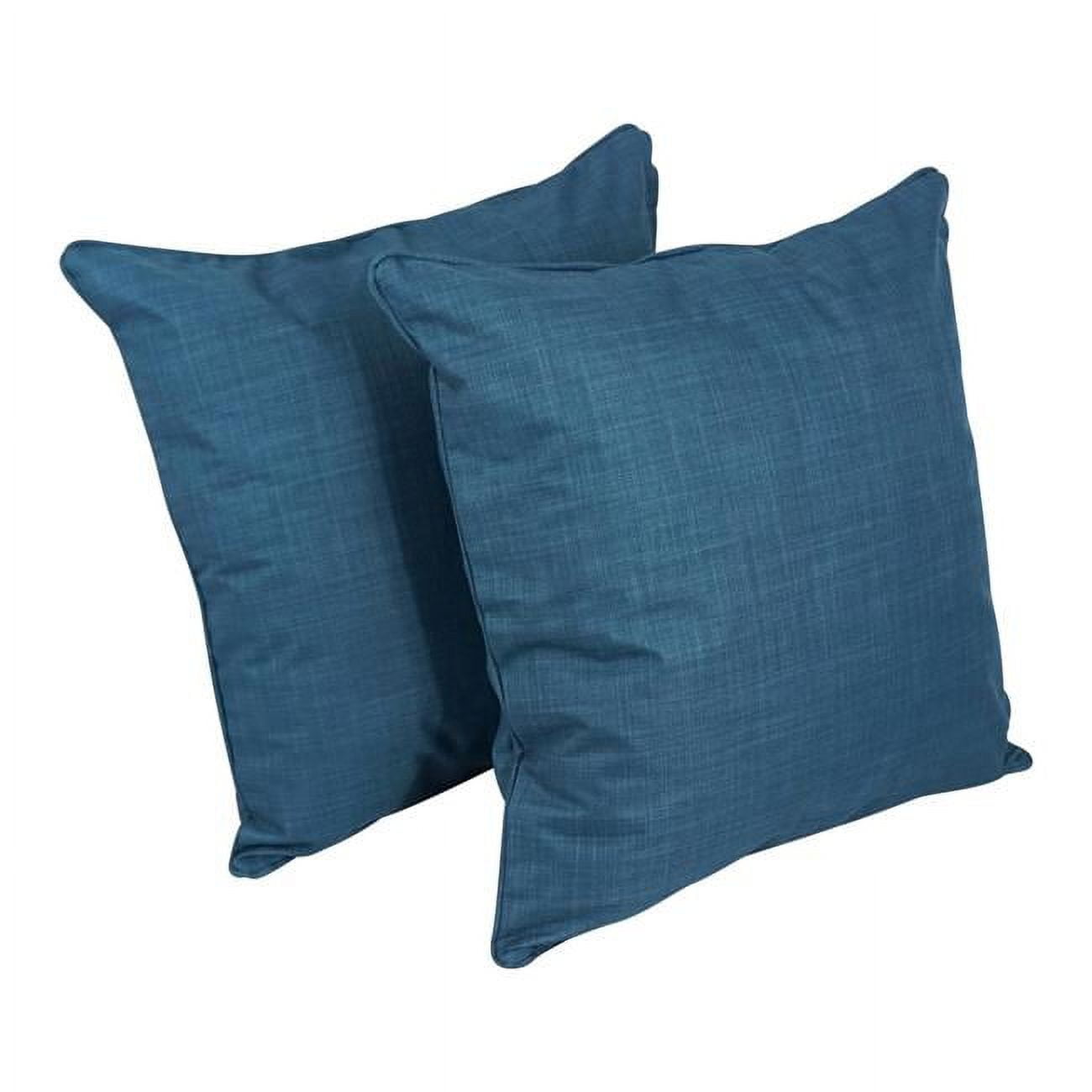 Picture of Blazing Needles 9813-CD-S2-REO-SOL-16 25 in. Double-Corded Spun Polyester Square Floor Pillows with Inserts&#44; Sea Blue - Set of 2
