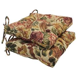 Picture of Blazing Needles 916X16SQ-T-2CH-ID-060 16 in. Tapestry Square Tufted Chair Cushions&#44; Rose Floral - Set of 2