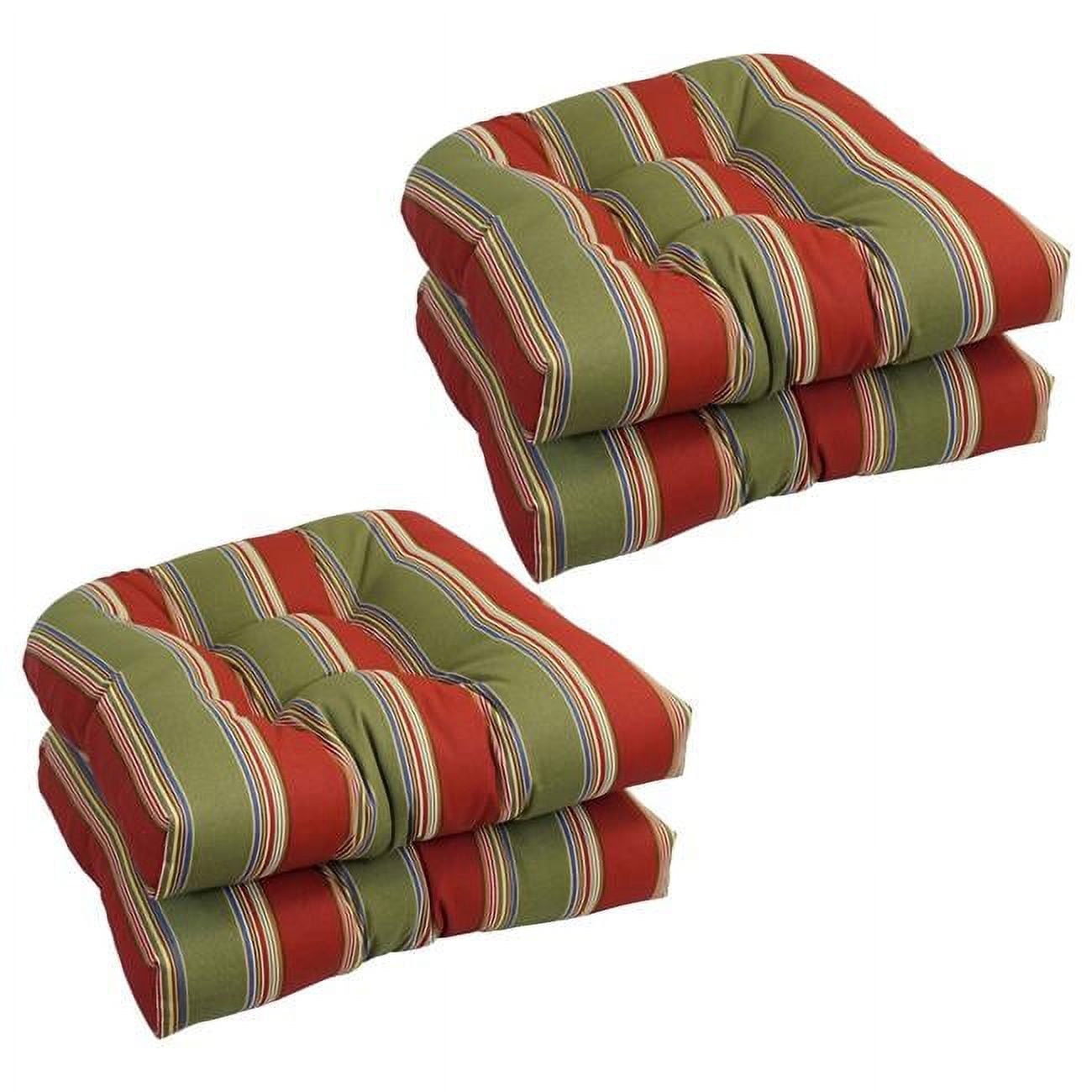 19 in. U-Shaped Dining Chair Cushions, Hampton Bay Garden - Set of 4 -  KD Gabinetes, KD2810675