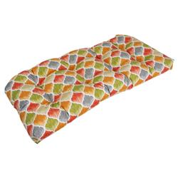 Picture of Blazing Needles 93180-LS-OD-220 42 x 19 in. U-Shaped Patterned Spun Polyester Tufted Settee & Bench Cushion&#44; Denali Sunset
