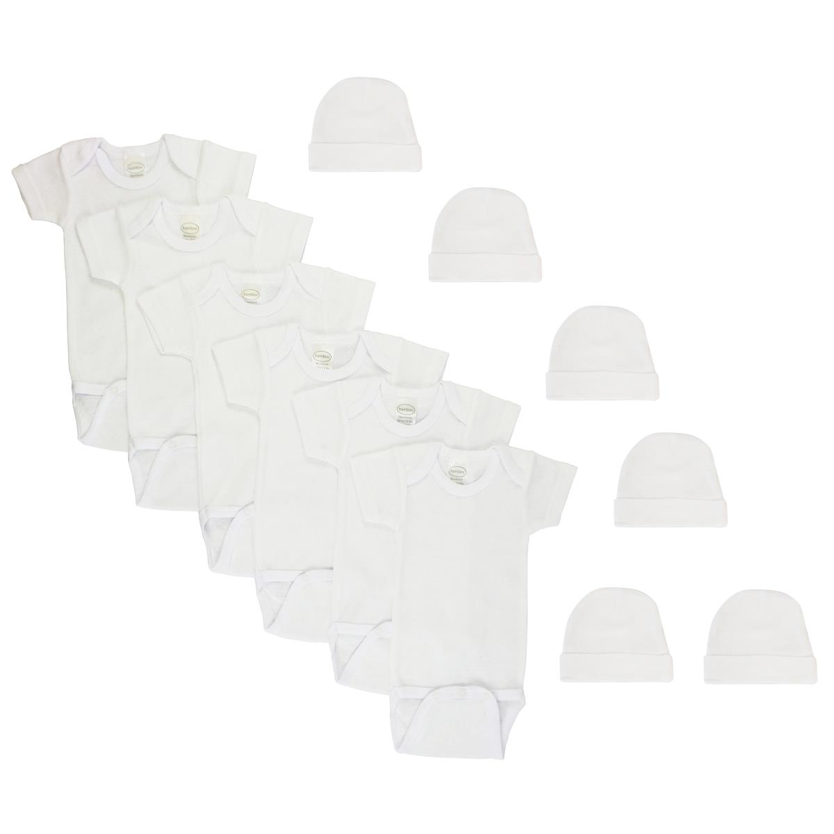 NC-0556S Unisex Baby 12 Piece Layette Sets, White - Small