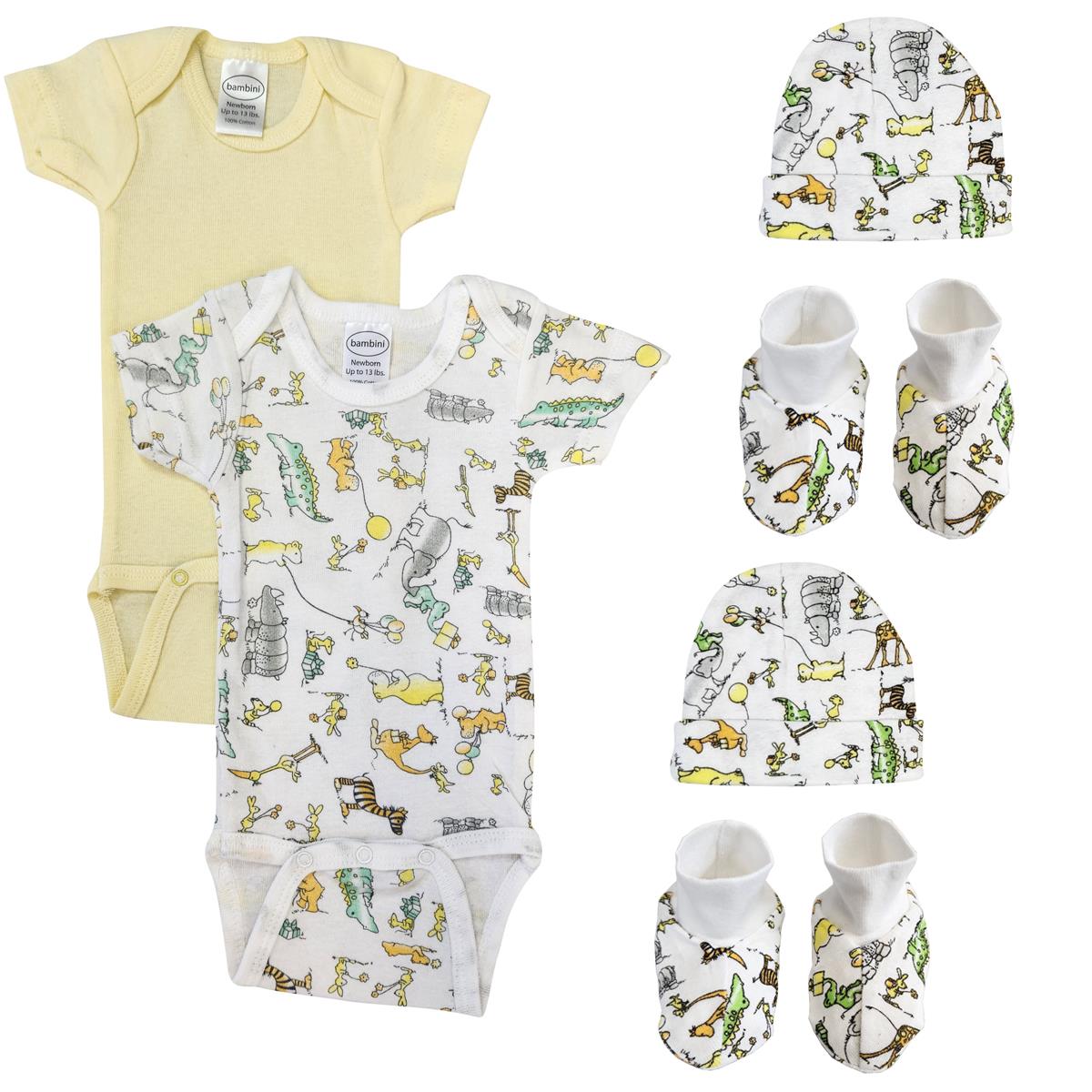 NC-0561 Unisex Newborn Baby 6 Piece Layette Sets, White