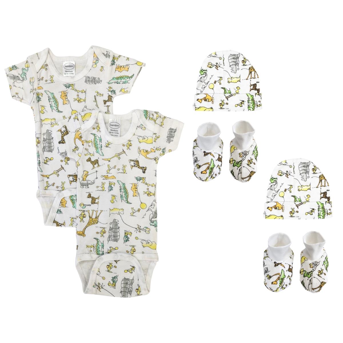 NC-0567 Unisex Newborn Baby 6 Piece Layette Sets, White