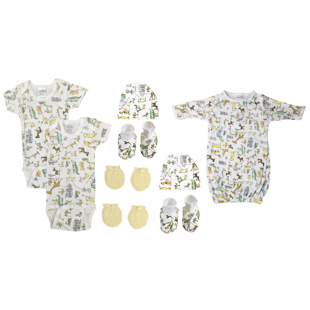NC-0570 Unisex Newborn Baby 9 Piece Layette Sets, White