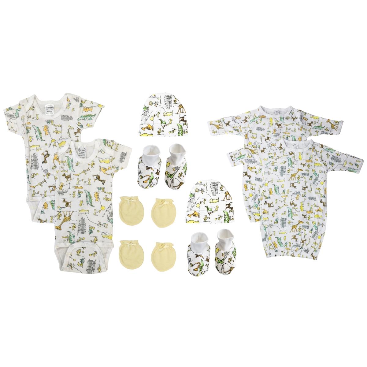 NC-0572 Unisex Newborn Baby 10 Piece Layette Sets, White