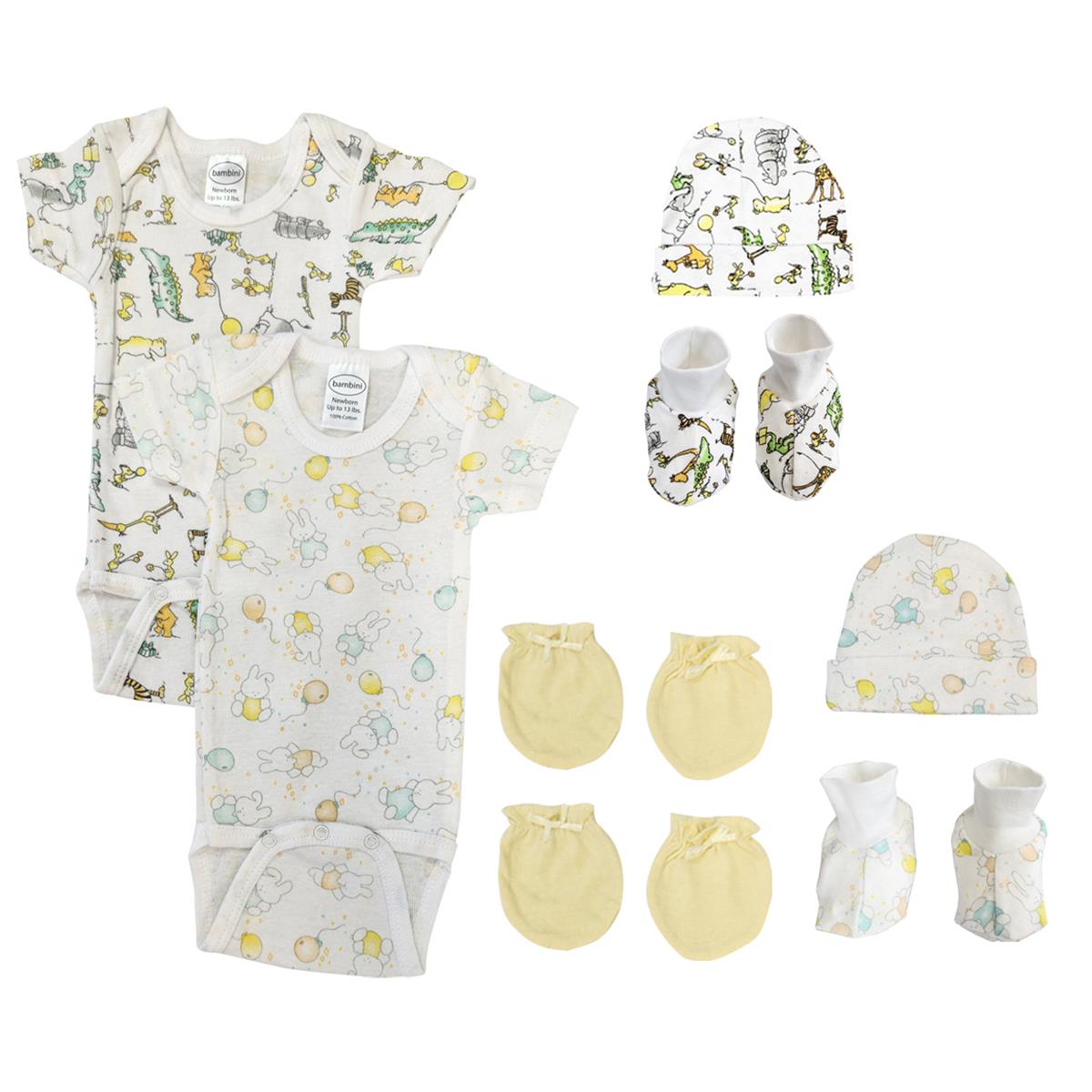 NC-0574 Unisex Newborn Baby 8 Piece Layette Sets, White