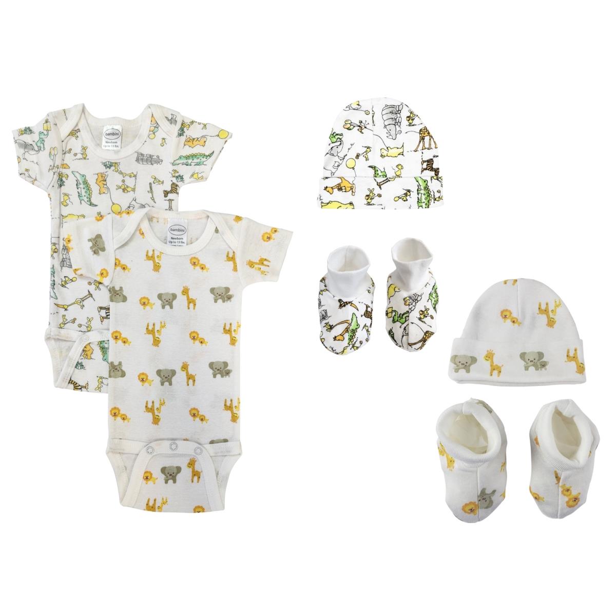 NC-0575 Unisex Newborn Baby 6 Piece Layette Sets, White