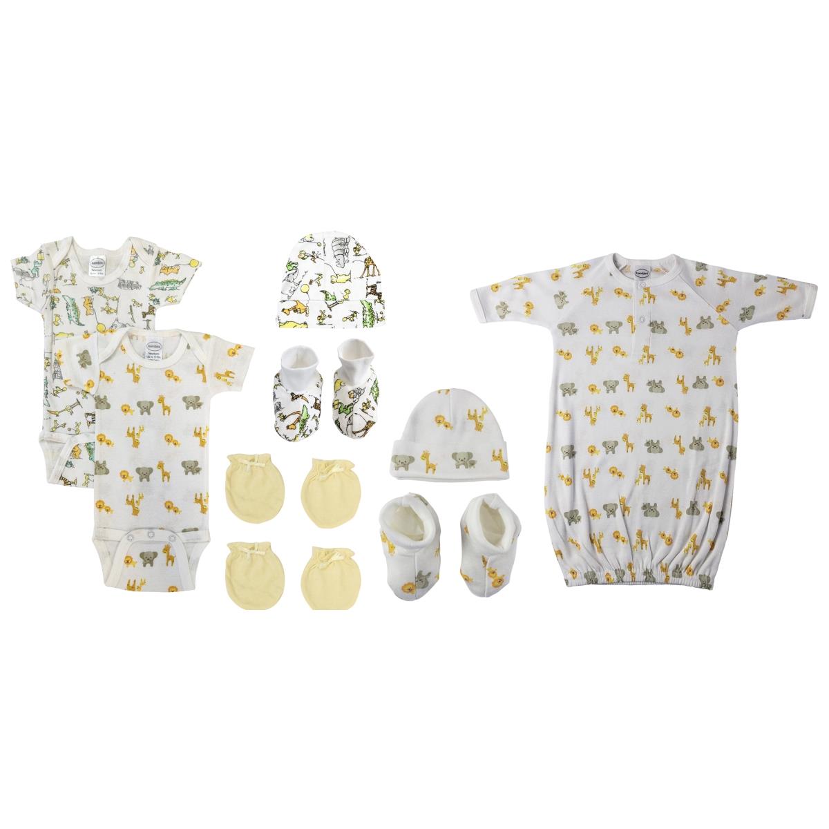 NC-0578 Unisex Newborn Baby 9 Piece Layette Sets, White