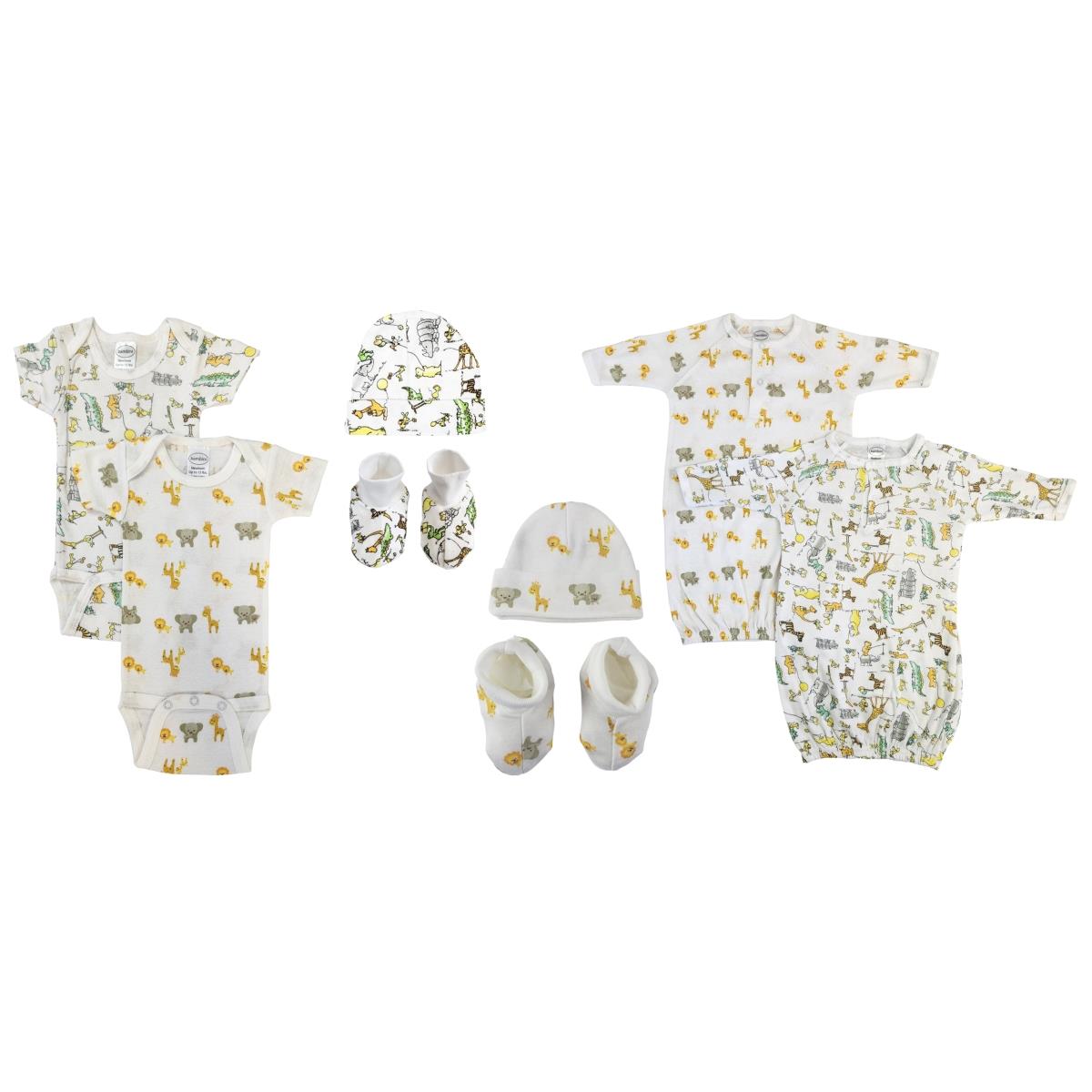 NC-0579 Unisex Newborn Baby 8 Piece Layette Sets, White