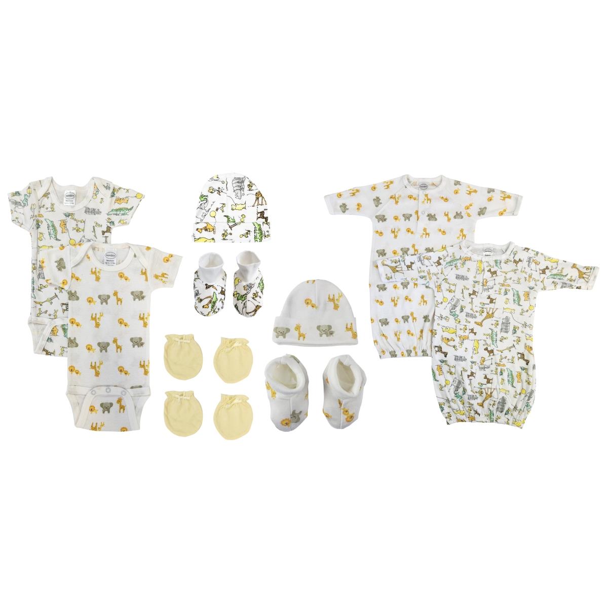 NC-0580 Unisex Newborn Baby 10 Piece Layette Sets, White