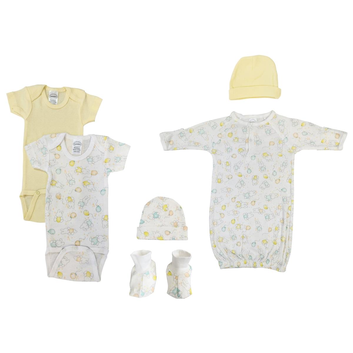 NC-0646 Unisex Newborn Baby 7 Piece Layette Sets, White