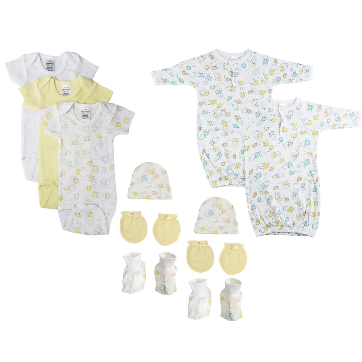 NC-0649 Unisex Newborn Baby 11 Piece Layette Sets, White