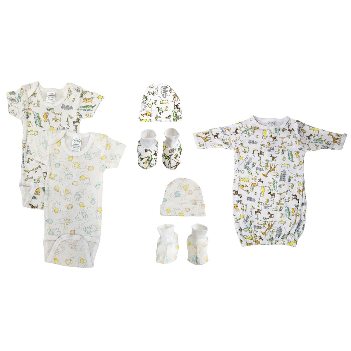 NC-0651 Unisex Newborn Baby 7 Piece Layette Sets, White